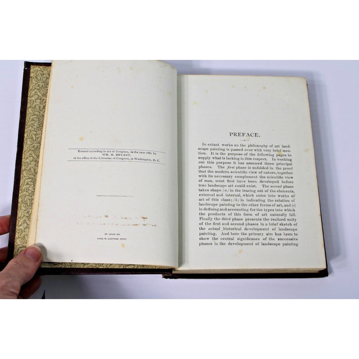 Antique Philosophy of Landscape Painting- William M. Bryant, 1882 Signed 1st Ed.