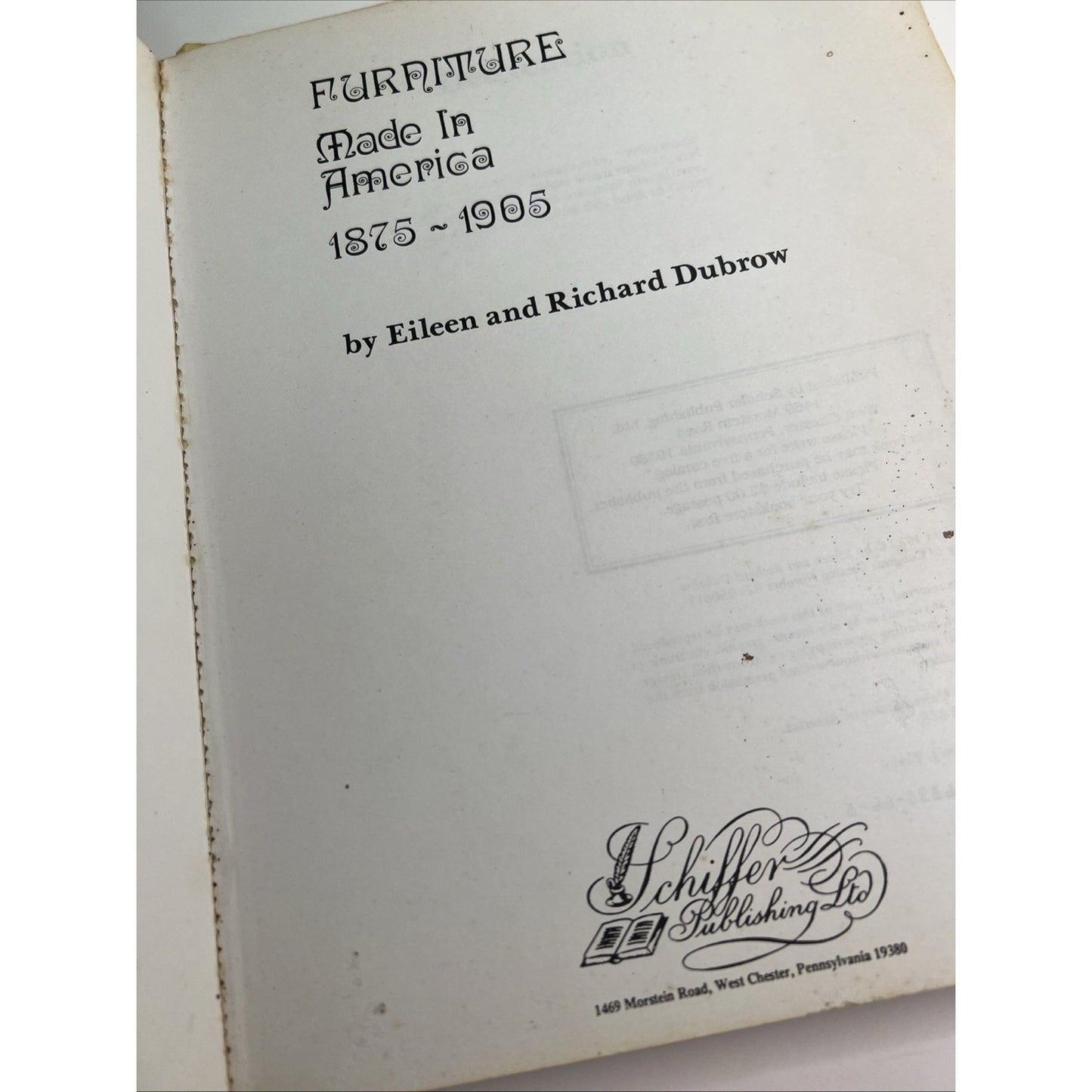 Furniture Made in America 1875-1905 Paperback Richard & Eileen Dubrow 1982 PB