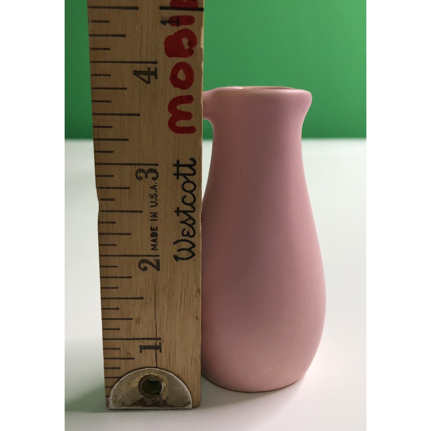 Vintage KELLOGGS POTTERY CREAMER Vase Pink Northern Michigan