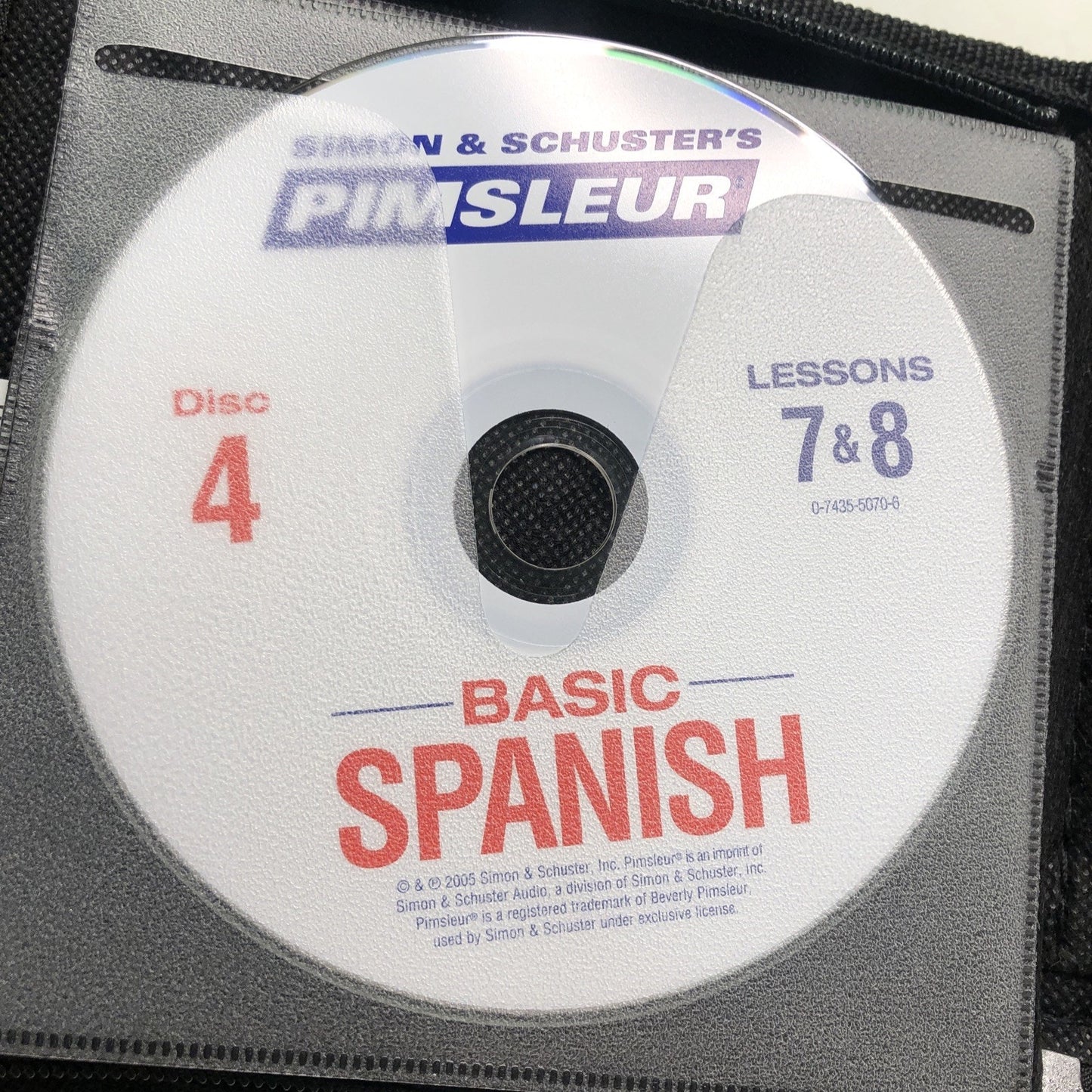 Pimsleur Basic Spanish Language 10 Lesson Audio CD With Case 5 Disc Set