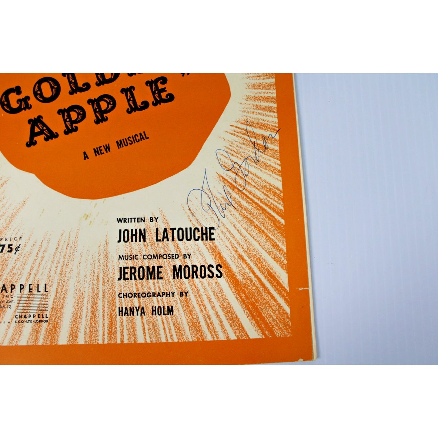 Vintage Sheet Music- Lazy Afternoon from The Golden Apple, Signed by Phil Gordon