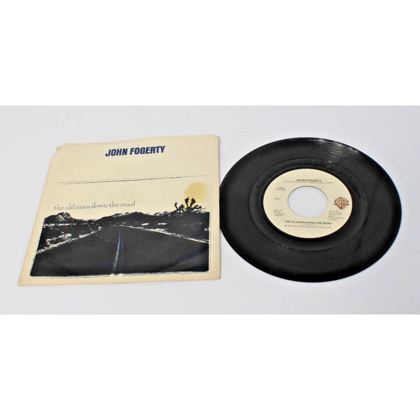 John Fogerty- 7" 45 RPM Single w/ Sleeve- The Old Man Down The Road, Big Train