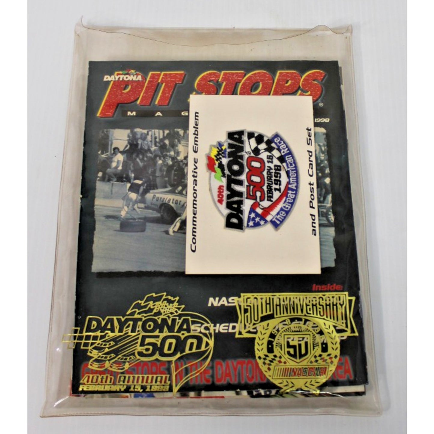 Daytona 500 40th Annual February 15, 1998 Program and Souvenirs-Lot of 6 Vintage
