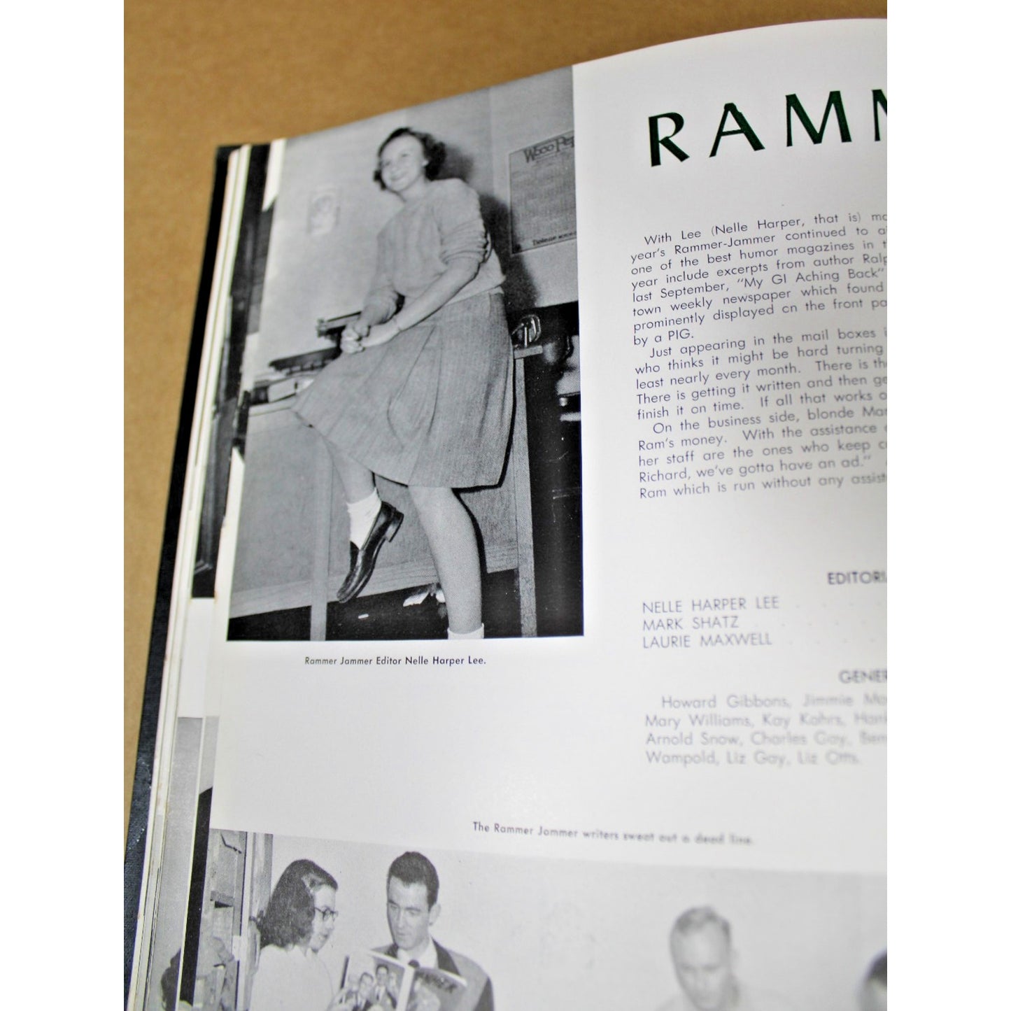 1947 University of Alabama Corolla Yearbook, Harper Lee, Rammer Jammer