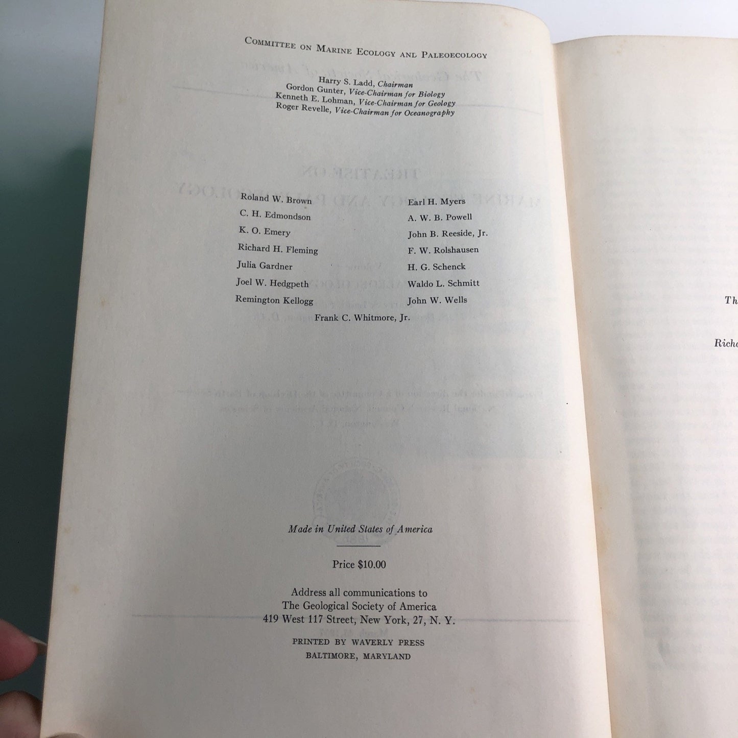 Treatise on Marine Ecology & Paleoecology V2 Geological Society of America #67