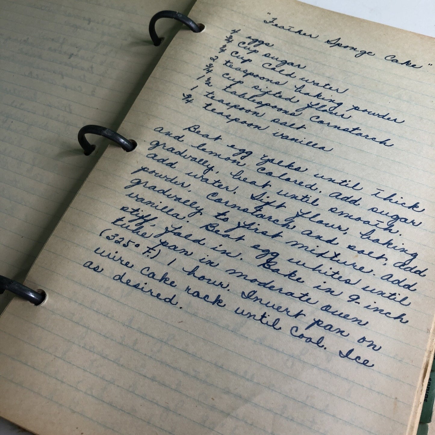 Vintage RECIPES BOOK Binder Three Hole Punched DIY Create Your Own Nutrition