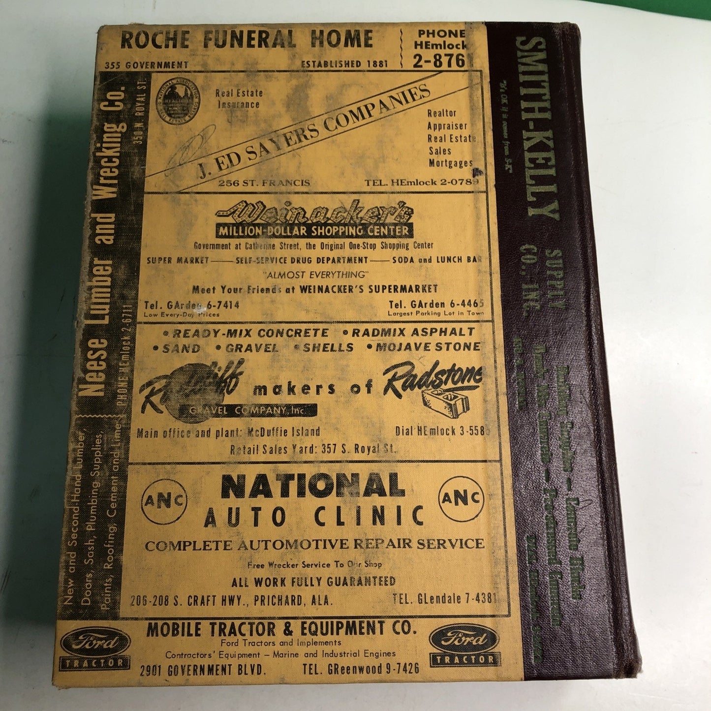 1958 R. L. Polk Mobile County Alabama City Directory Advertising History AL ALA