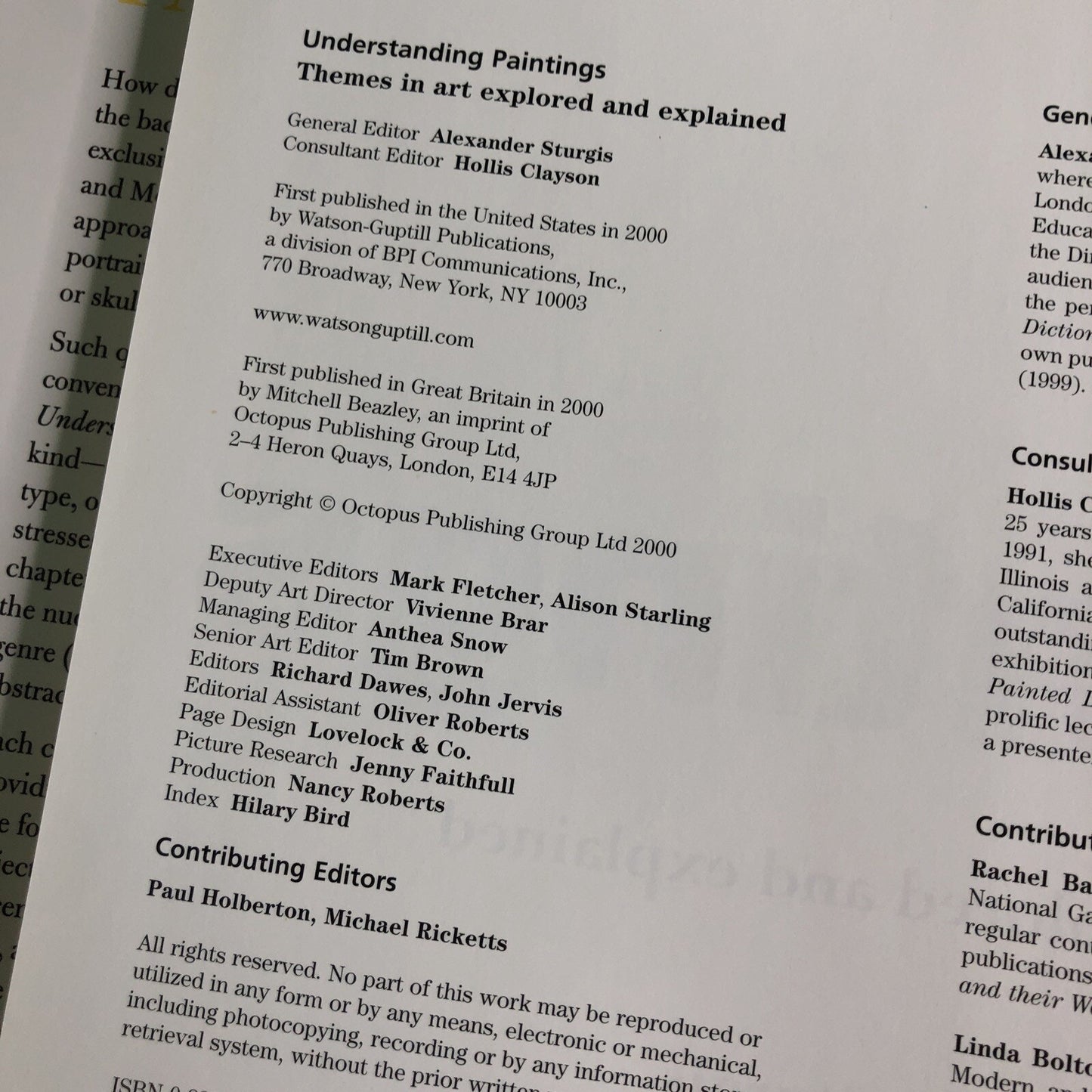 UNDERSTANDING PAINTINGS: THEMES IN ART EXPLORED EXPLAINED By Sturgis & Clayson