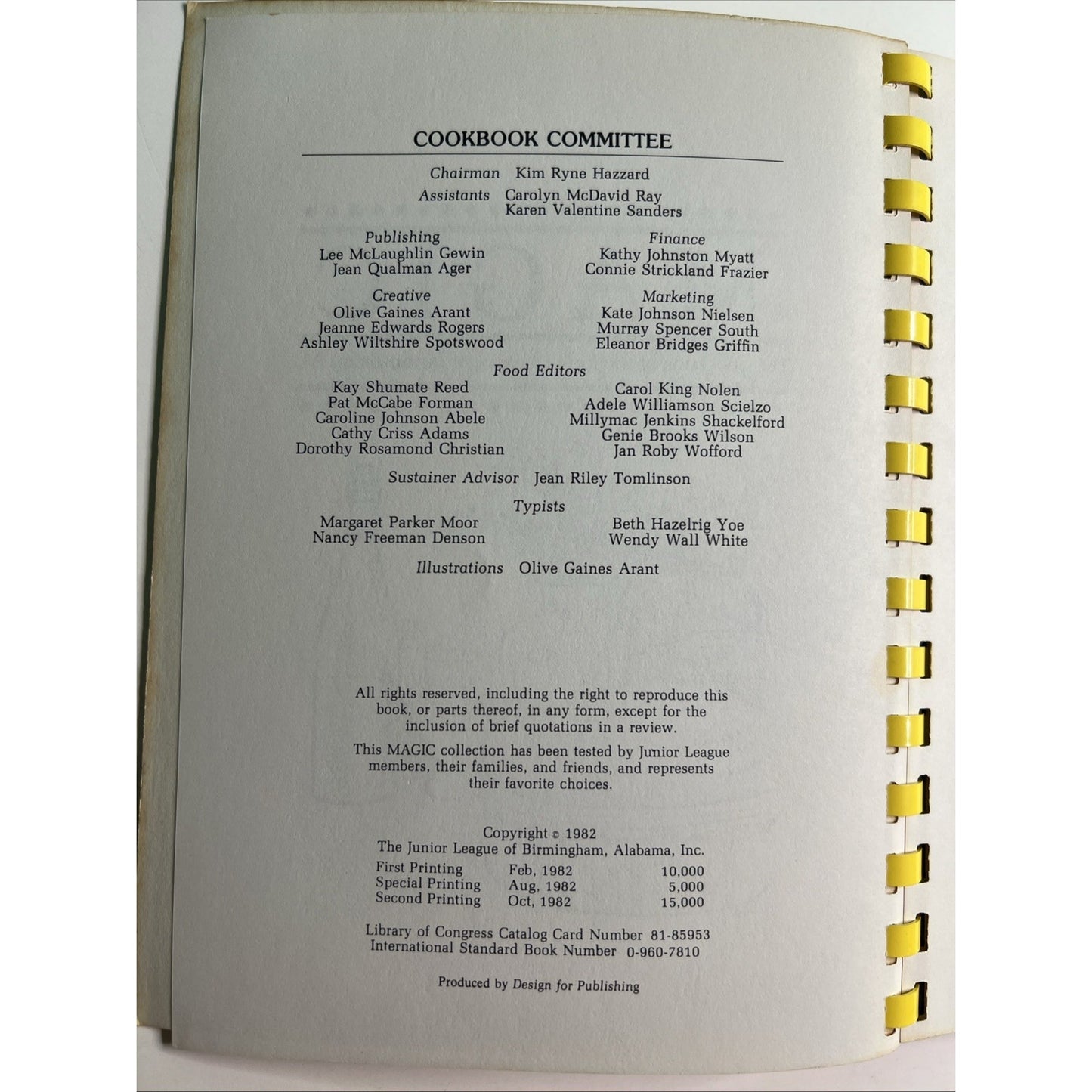 Magic: The Cookbook of the Junior League of Birmingham, AL 1982 2nd Printing