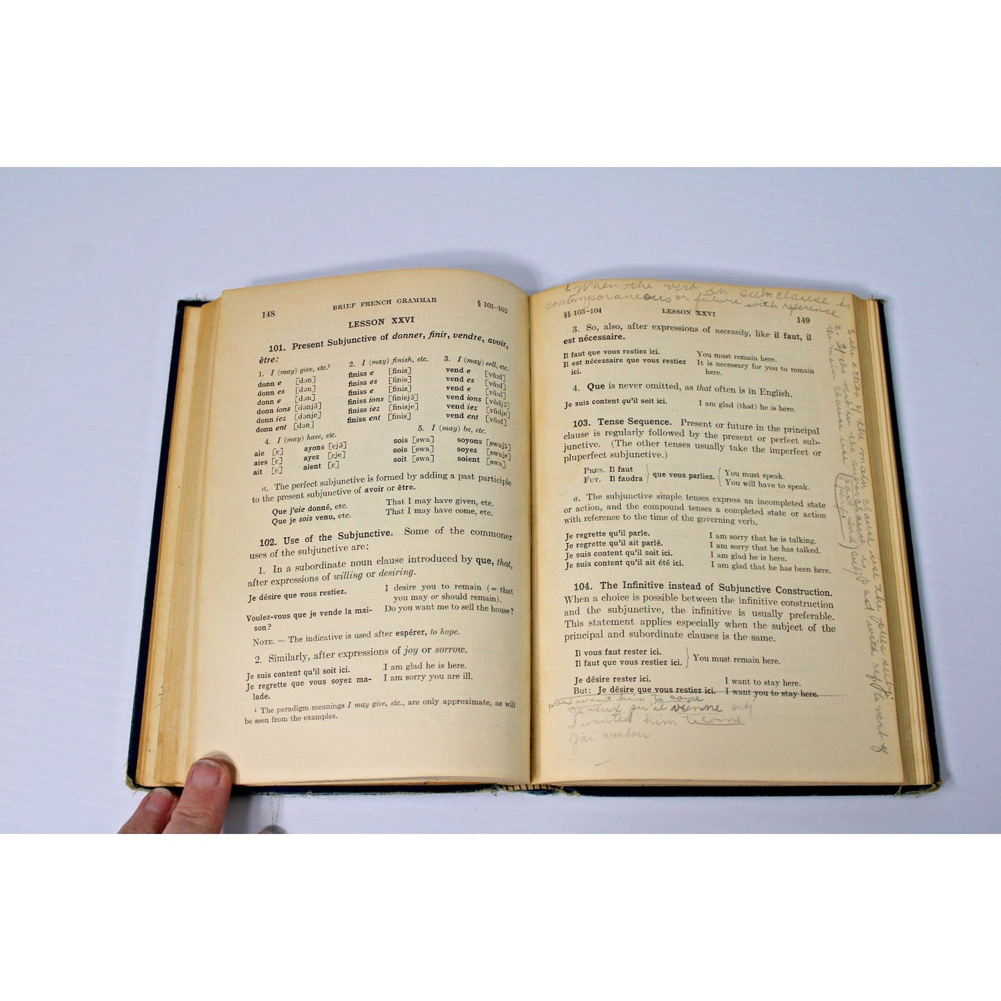 1931 Mobile AL Spring Hill College Retired Library- Heath's Brief French Grammar