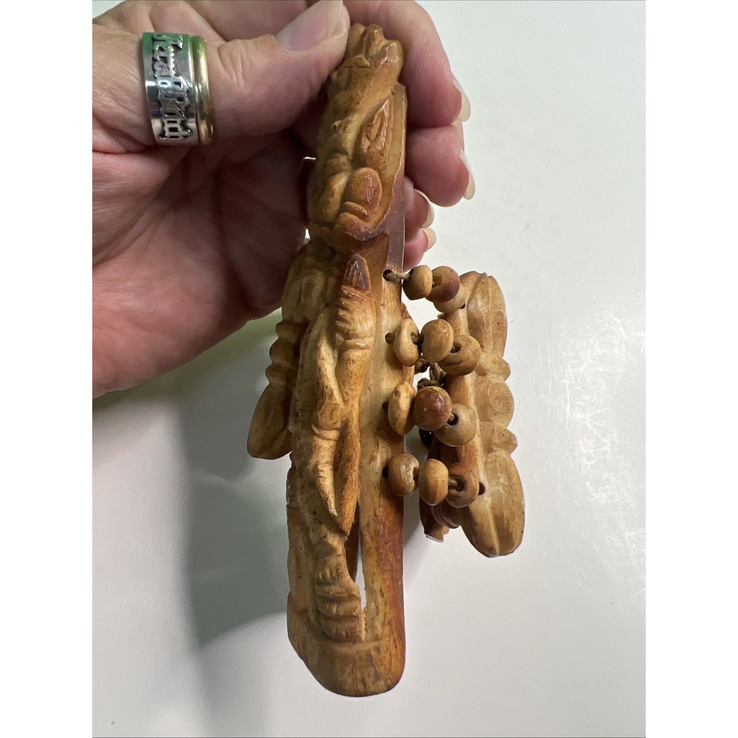 Vintage Handcarved Artisan Crafted Bracelet Natural Material