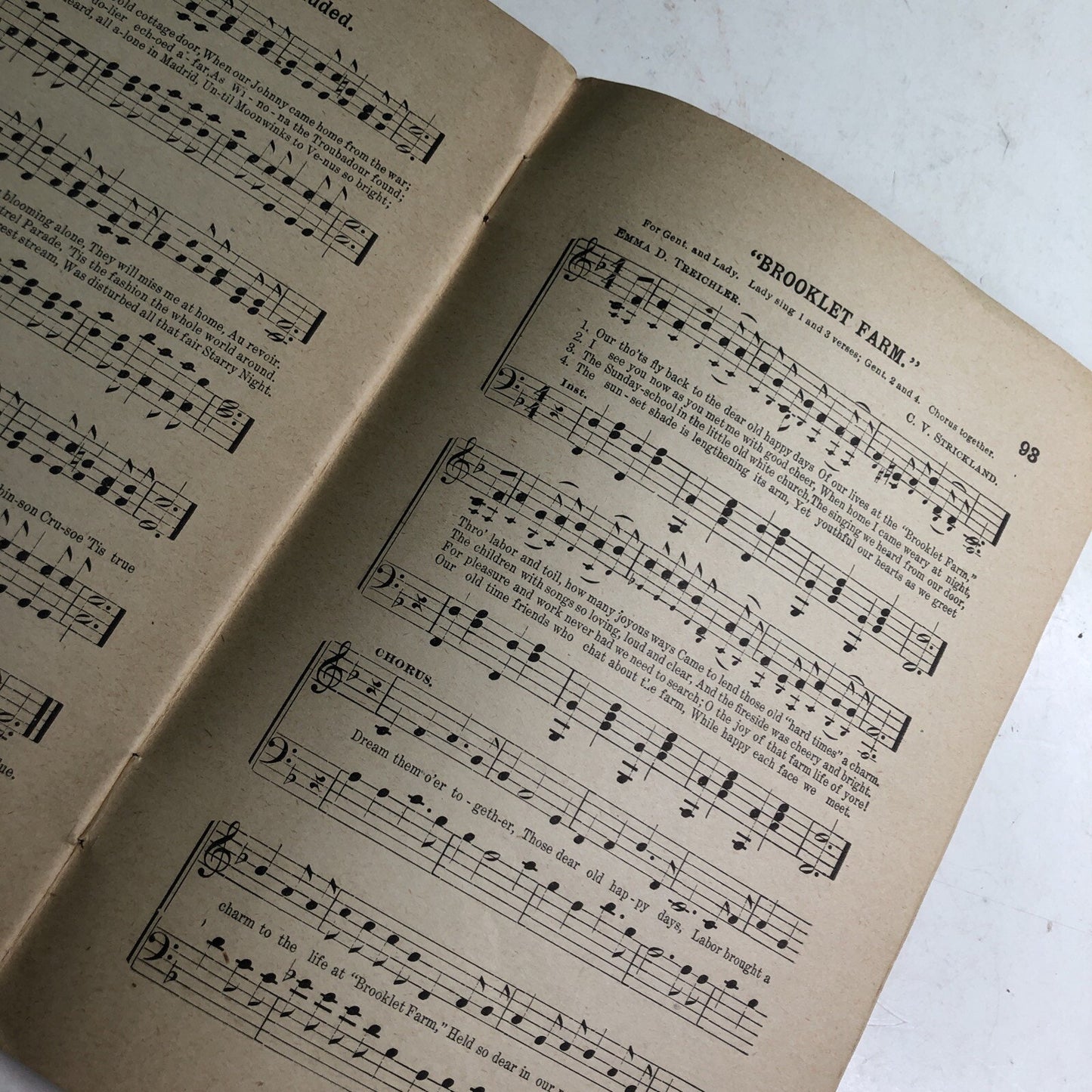The Rural Songster No. 3 1906 By C. V. Strickland & Son Huntington, Indiana