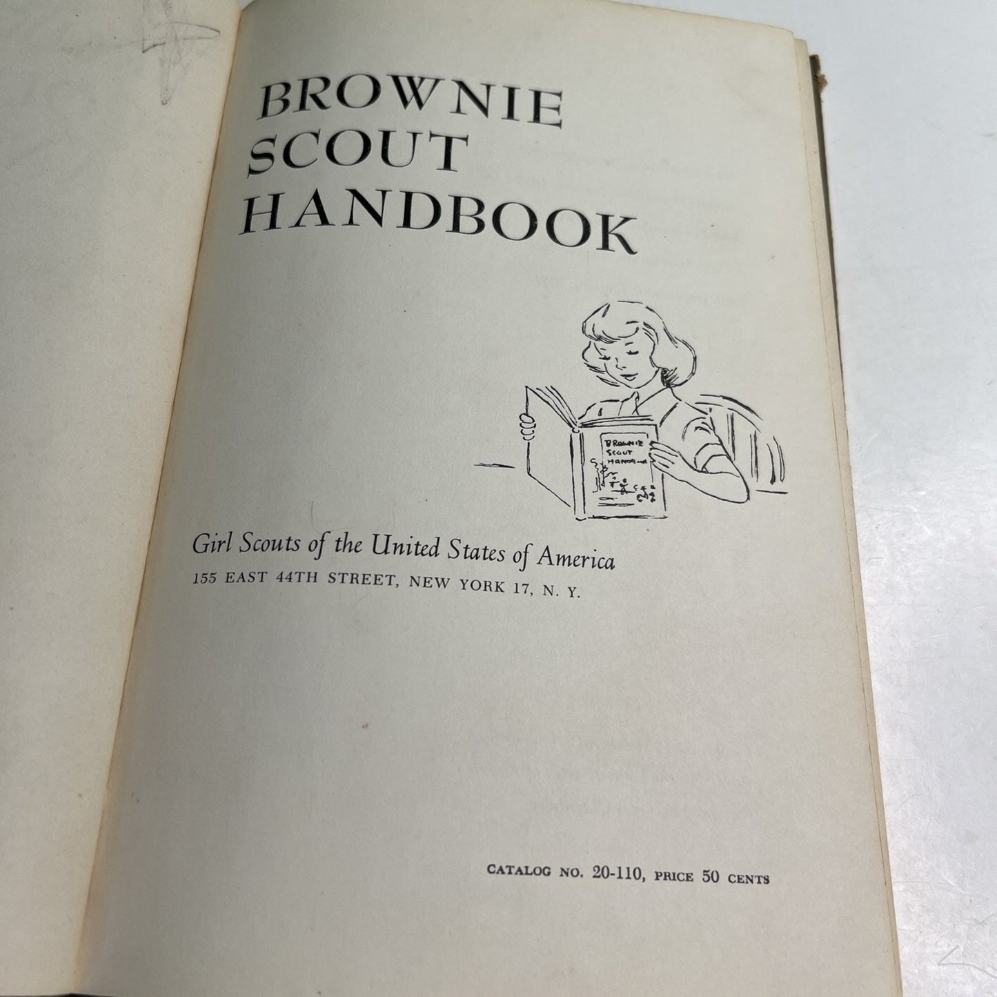 1951/1954 HC Brownie Girl Scout Handbook by Ray Mitchell Illustrated Ruth Wood