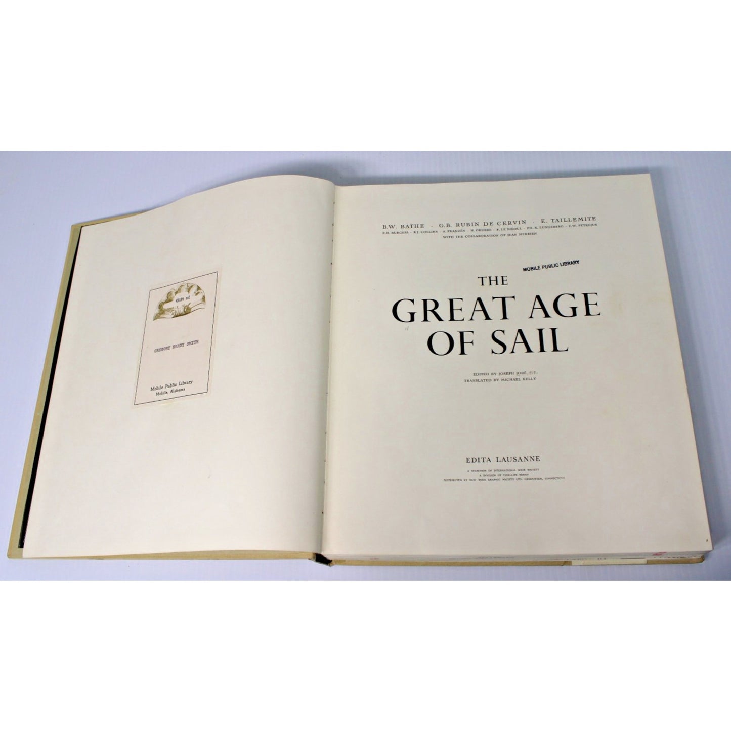 The Great Age of Sail- 1967 Large Coffee Table Book, Joseph Jobe, B.W Bathe