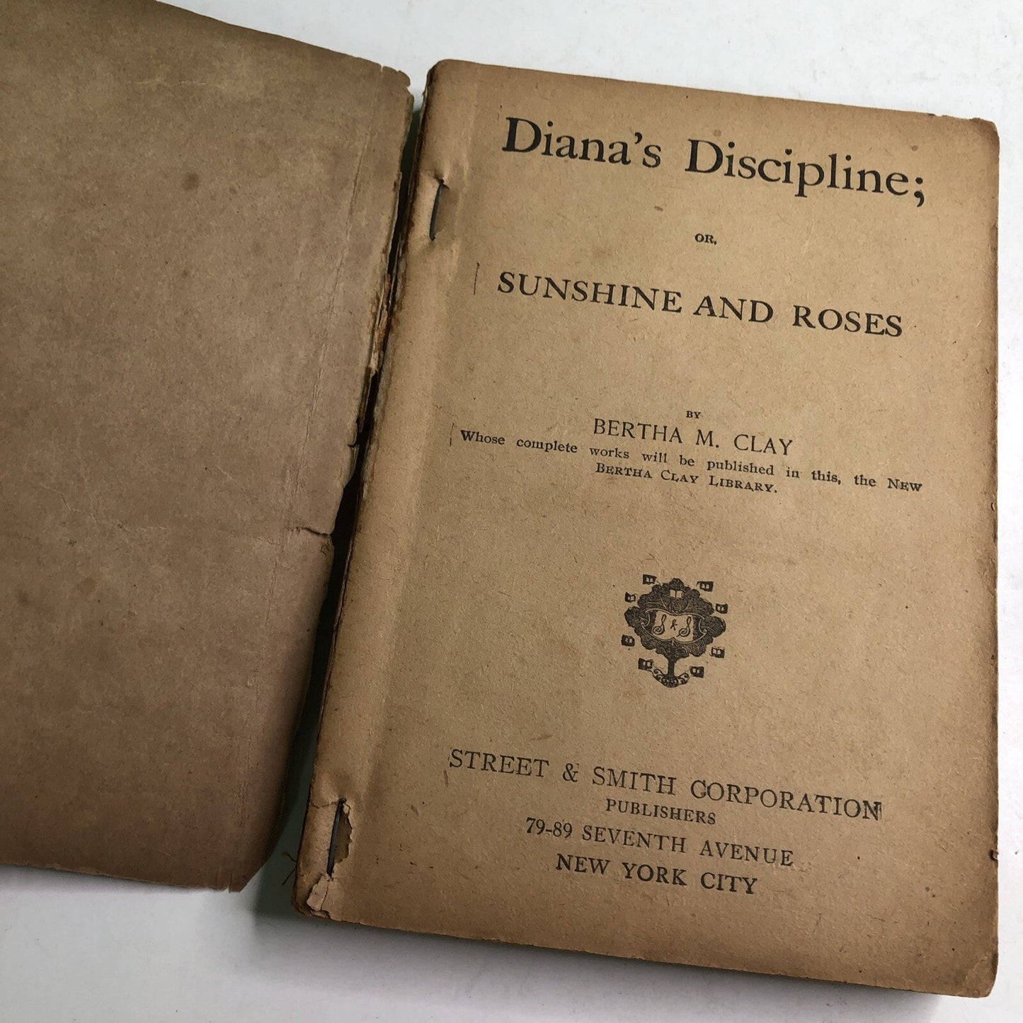 Diana’s Discipline by Bertha M. Clay No. 34 PB Copyright 1900 Antique