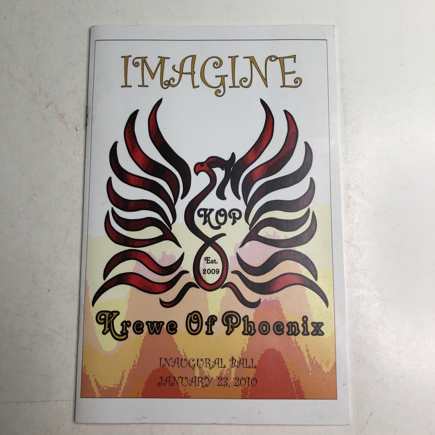2010 Krewe of Phoenix Inaugural Mardi Gras Ball Program Mobile AL Alabama