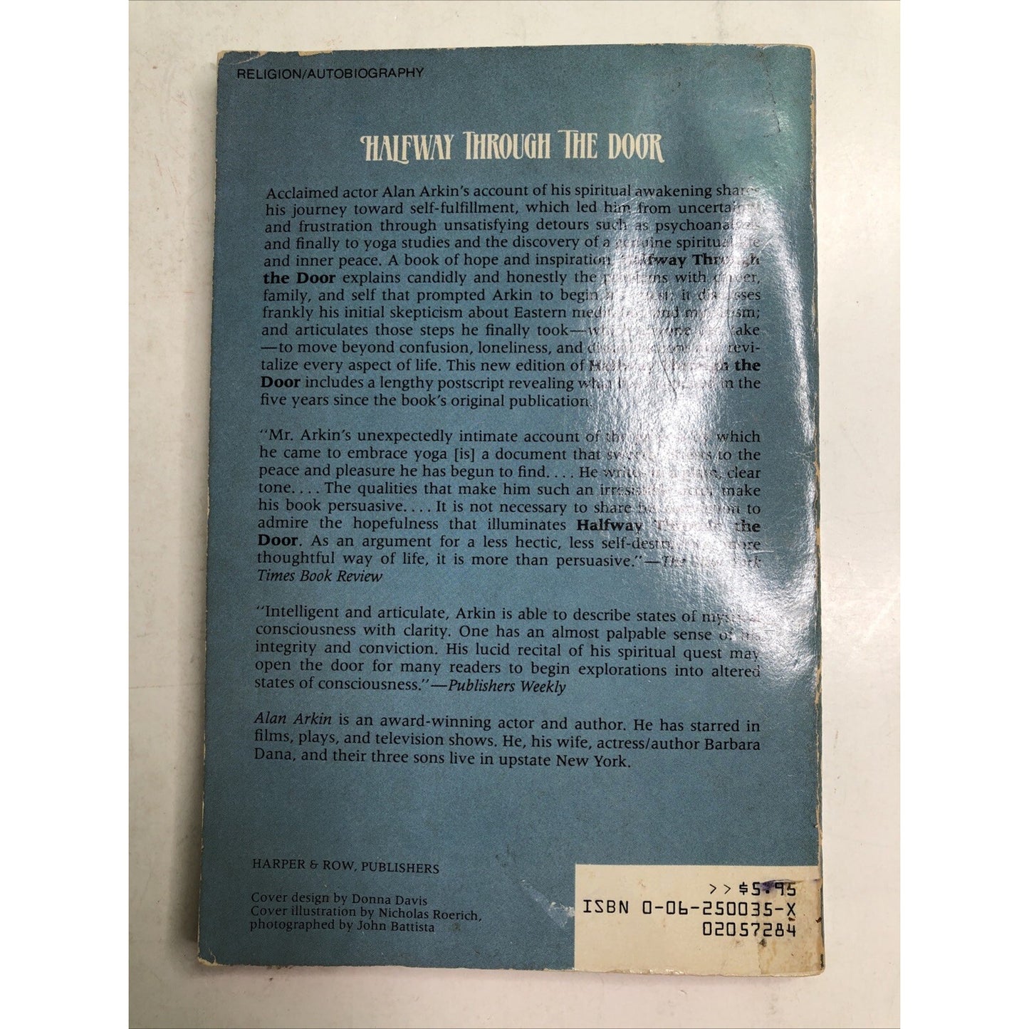 Halfway Through The Door by Alan Arkin 1984 Paperback