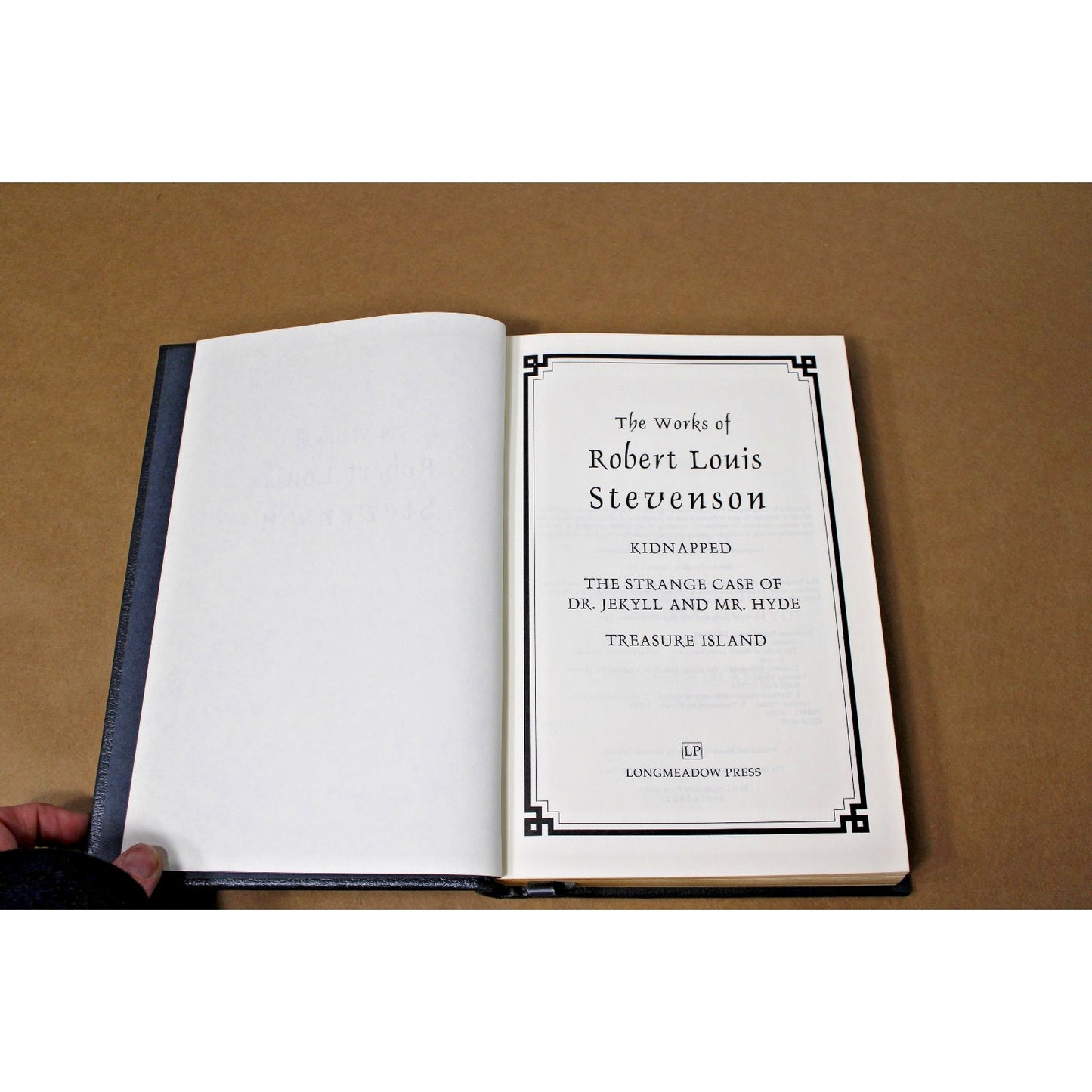 The Works of Robert Louis Stevenson, Grey Leather, Gilt Edges, Longmeadow Press