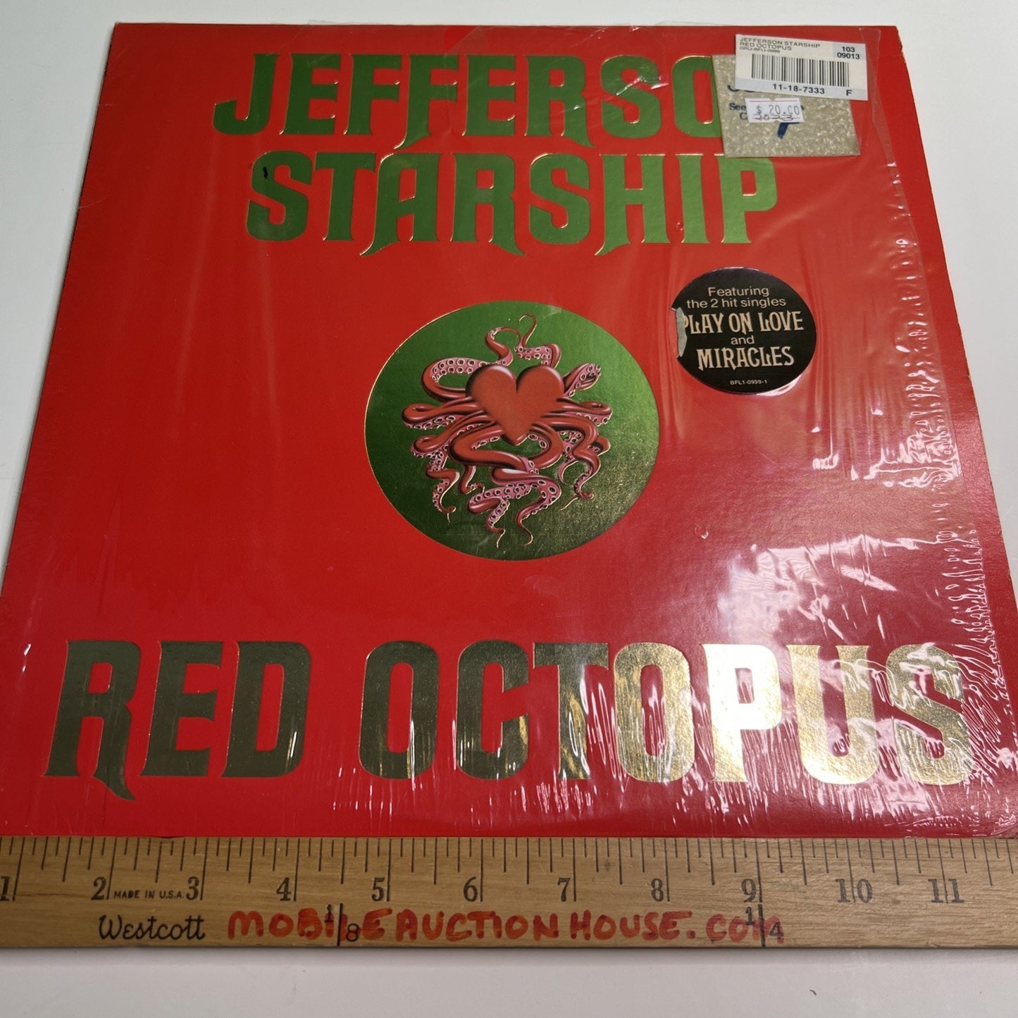 1975 Jefferson Starship Red Octopus LP Record Album Hype Sticker Grace Slick