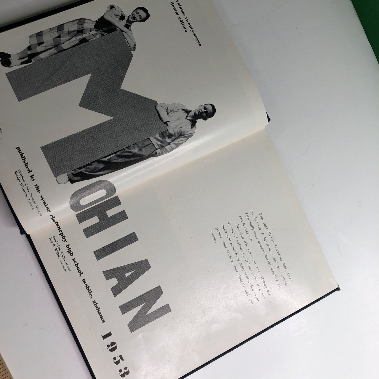 1953 Mohian Murphy High School Yearbook Mobile Alabama AL Denim Edition