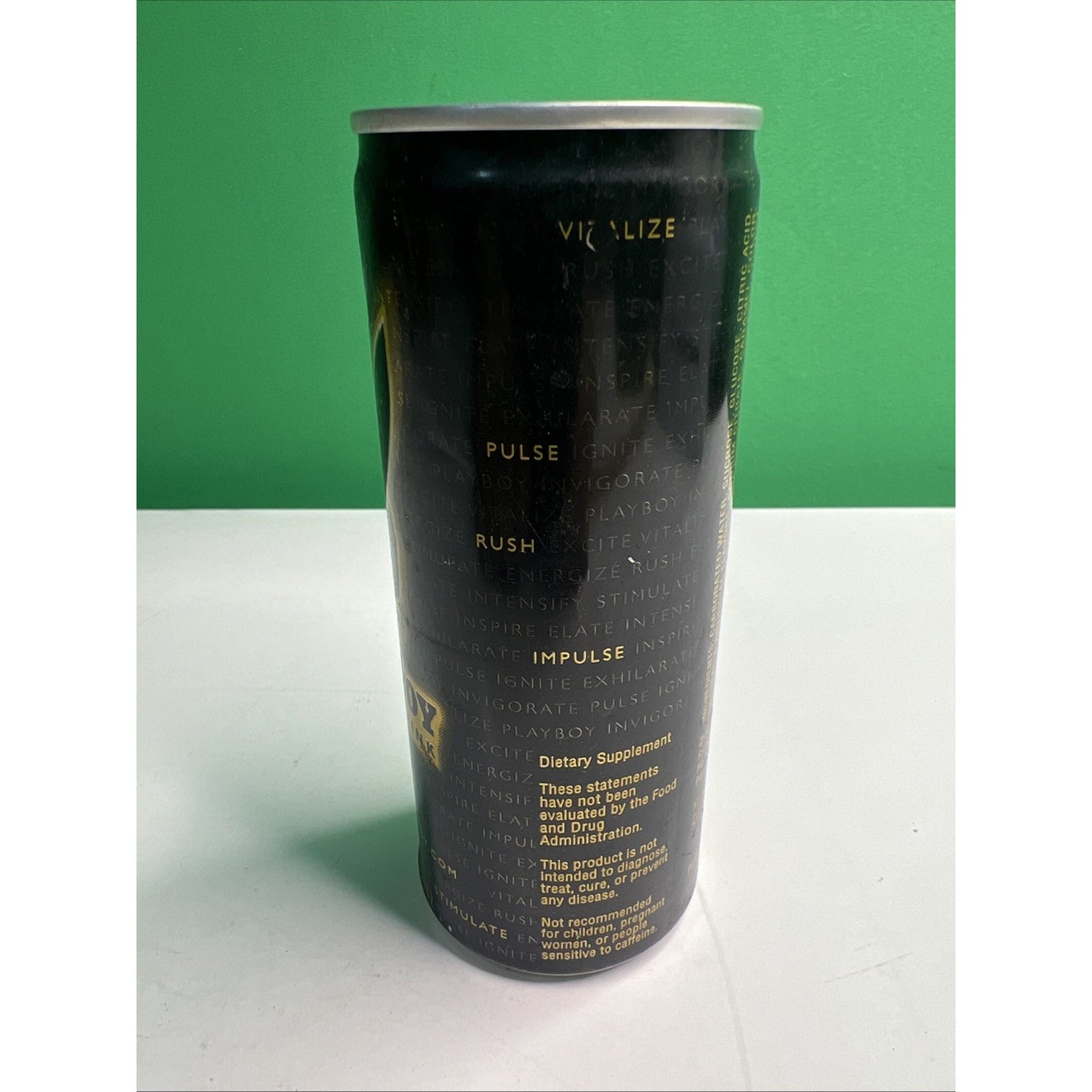 PLAYBOY Regular Energy Drink 1 Single Empty Can 8.4fl oz - RARE Collectible