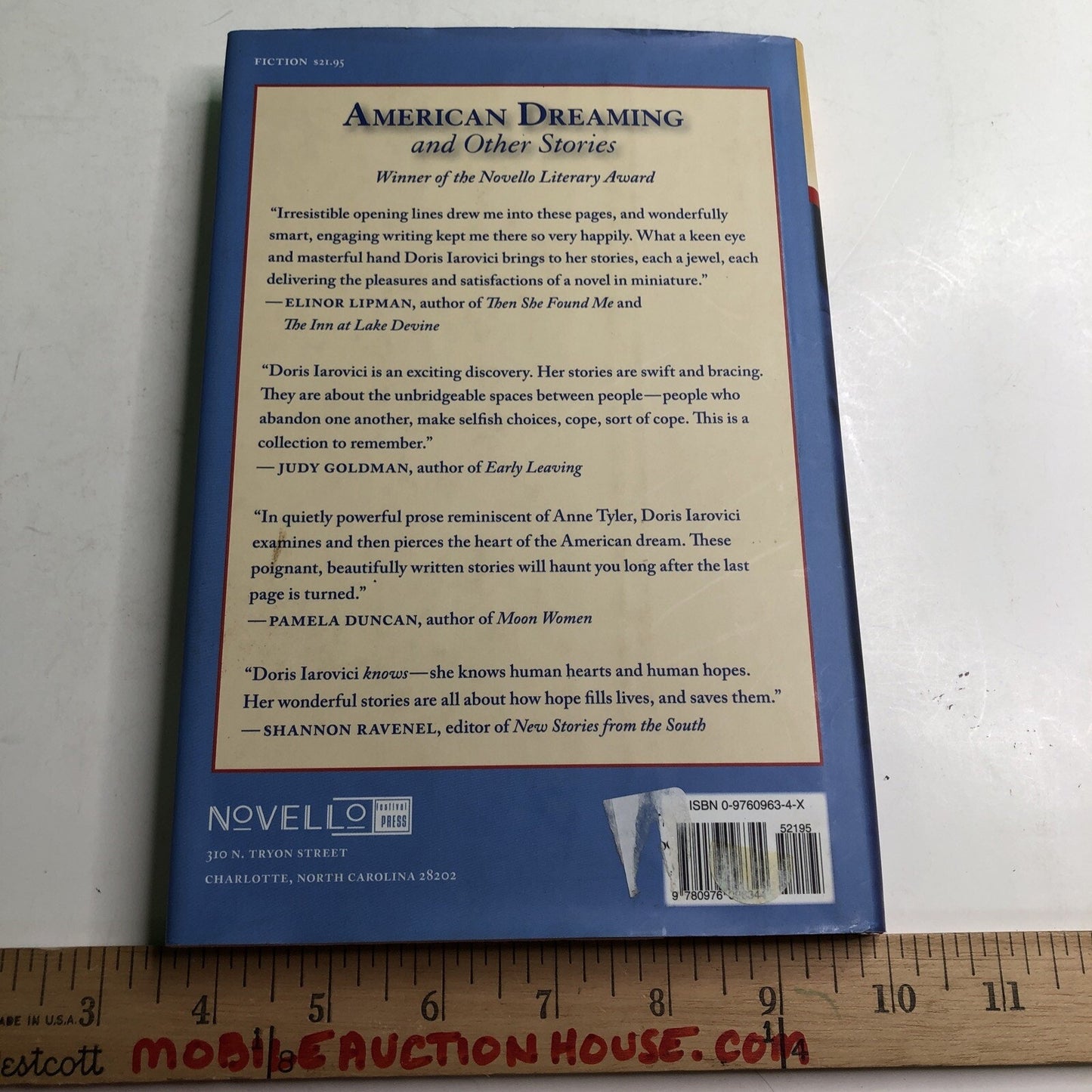 AMERICAN DREAMING AND OTHER STORIES By Doris Iarovici HC DJ Signed By Author