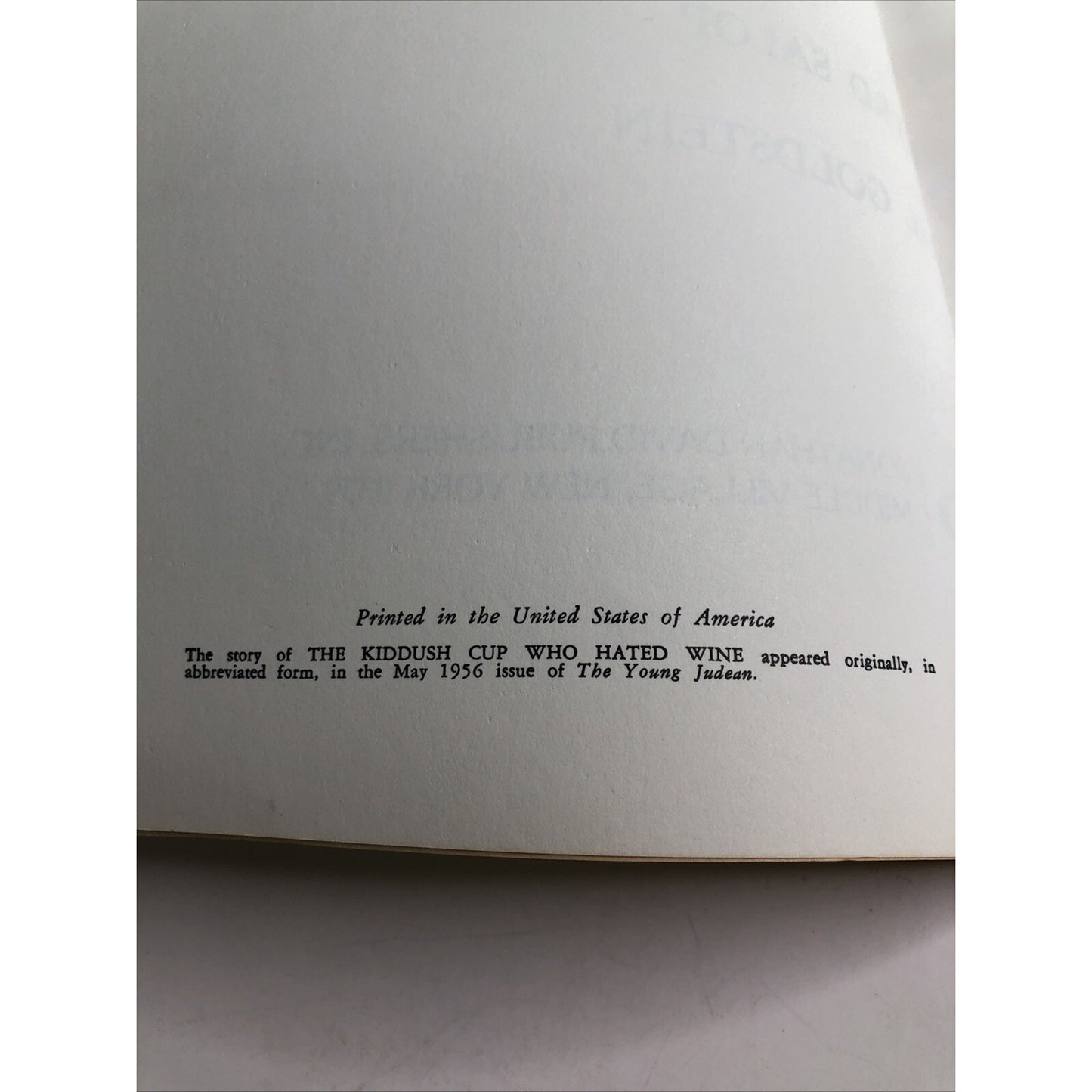 The Kiddush Cup Who Hated Wine by Byrd Salop 1st Printing PB 1981 Copyright 1957