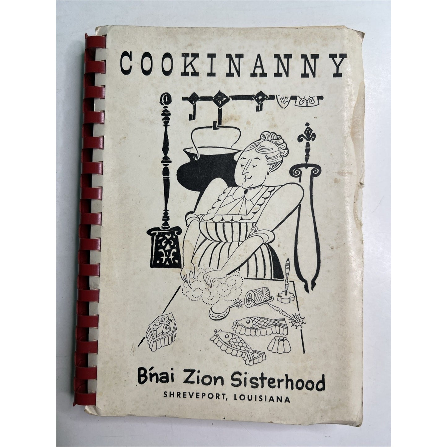 1964 COOKINANNY B'nai Zion Sisterhood Shreveport Louisiana Cookbook 4th Printing