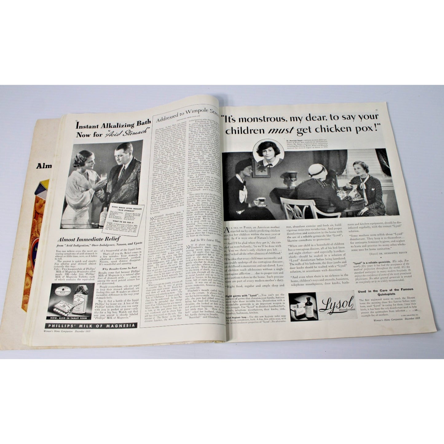 1935 December Vintage Woman's Home Companion- Upton Sinclair, Pearl Buck