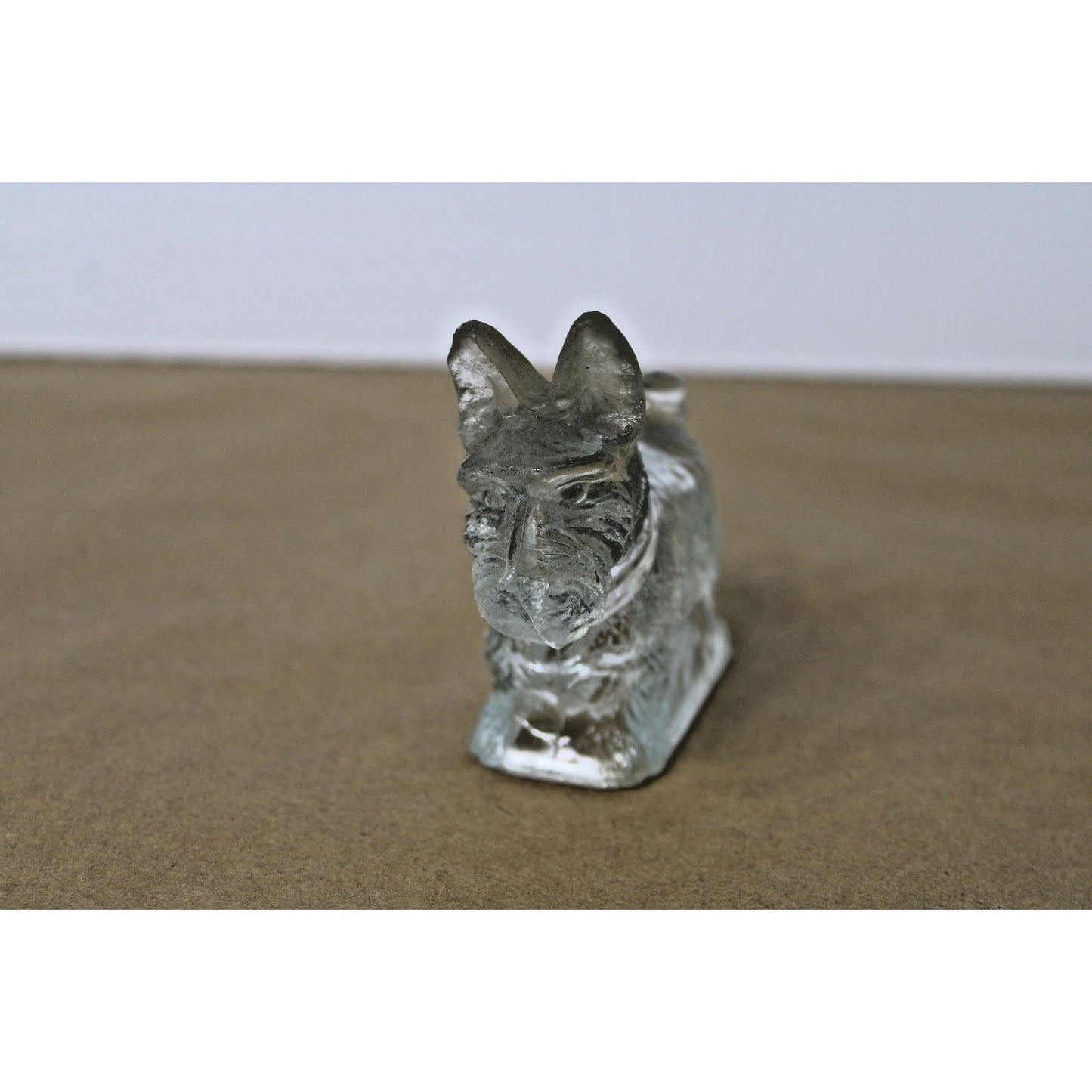 Scottie/ Westie Dog Federal Glass Figurine, Pressed Glass Scottish Terrier Candy