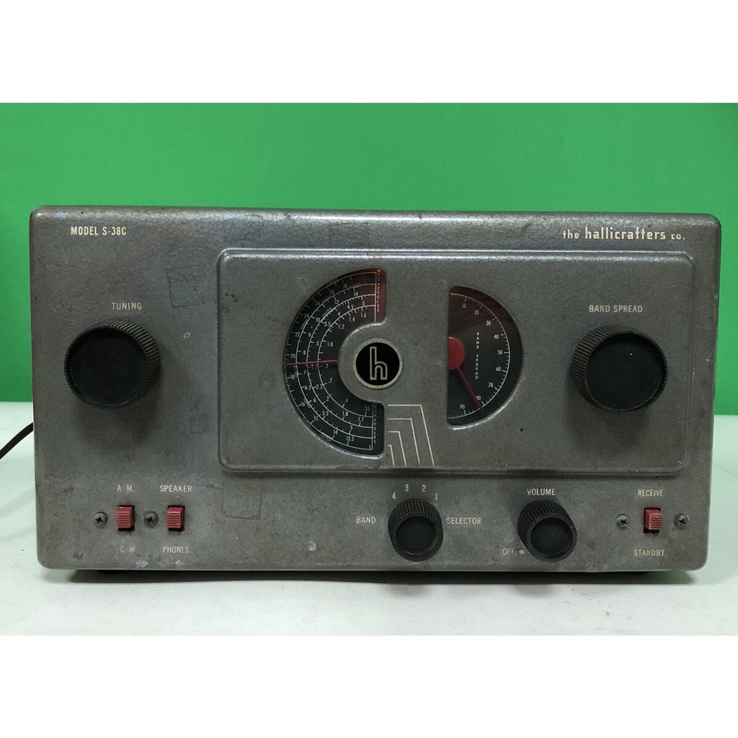 VTG Short Wave Radio Receiver By The Hallicrafters Co. MODEL S-38C Works 4 Band