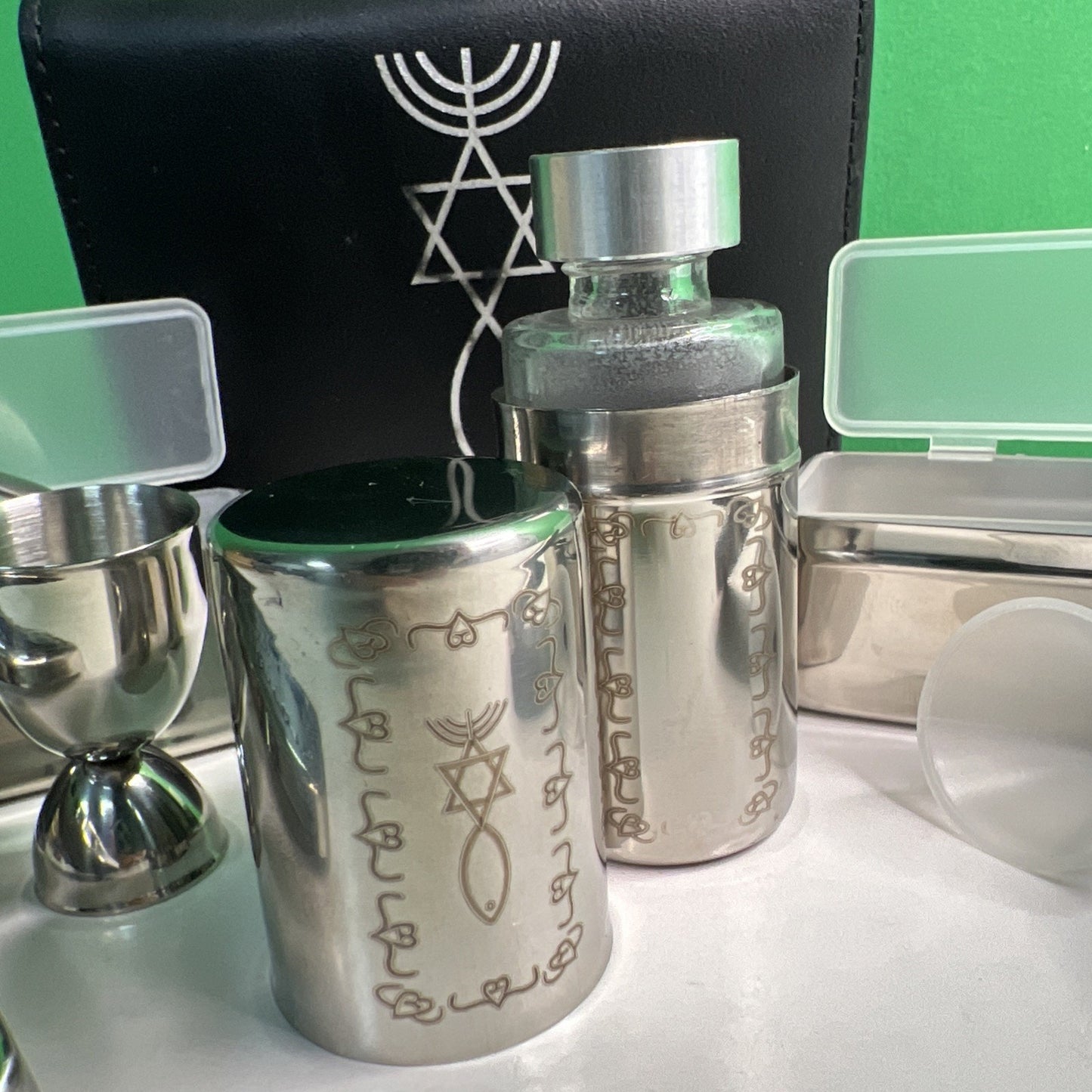 Messianic Judaism Jewish Portable COMMUNION SET WITH CASE Hebraic Roots Kit