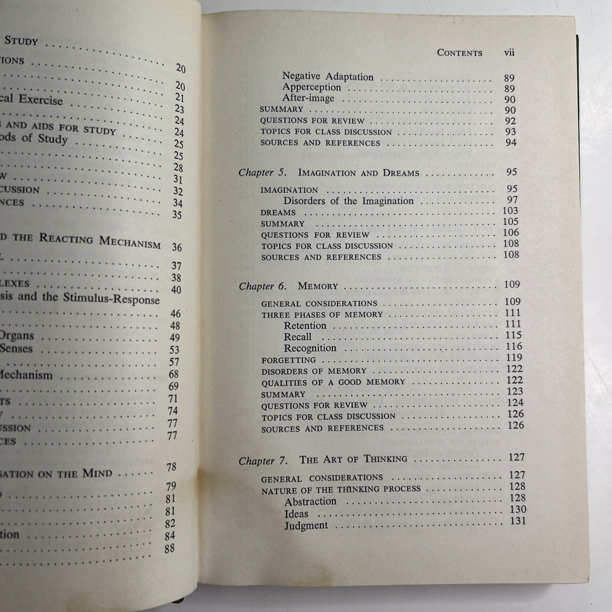 Psychology And The Nurse by Frank J. O’Hara 1954 HC 4th Edition Illustrated