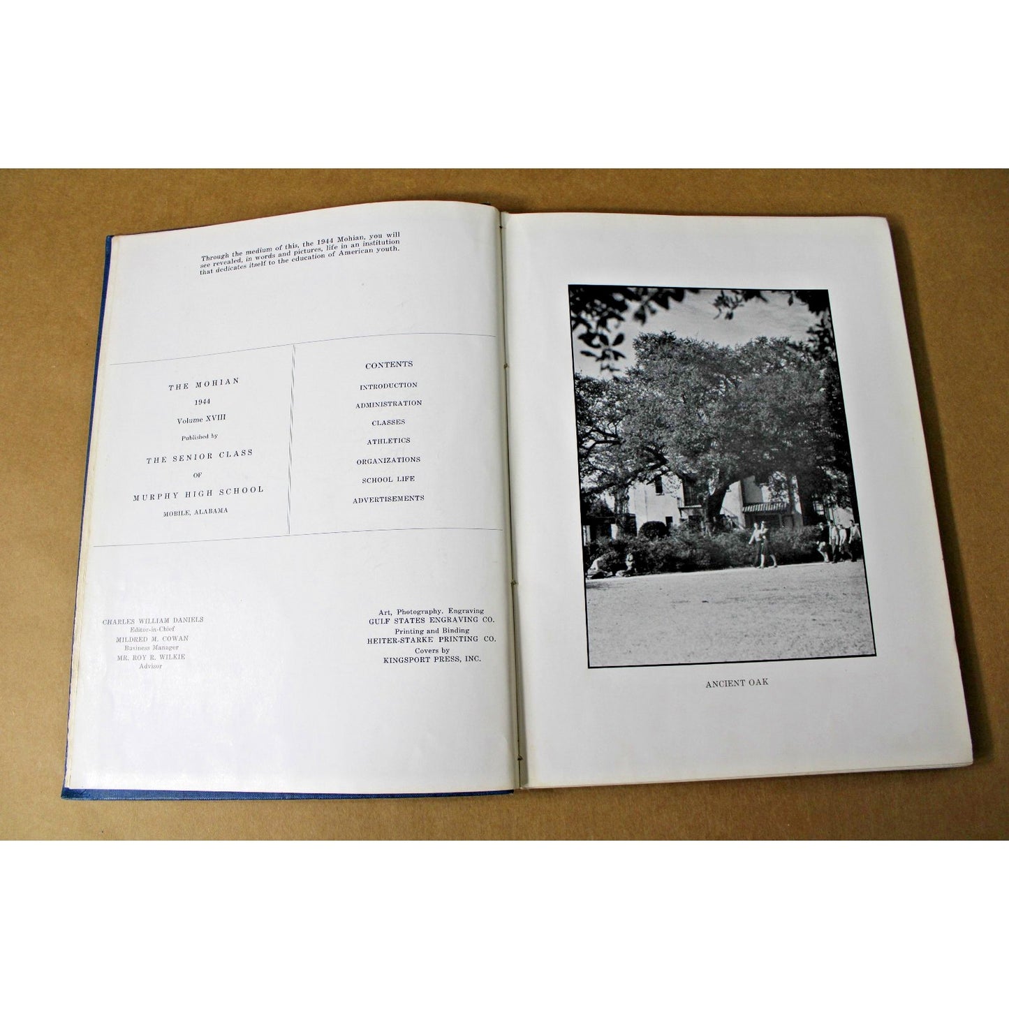 Mobile Alabama 1944 Mohian Murphy High School Yearbook