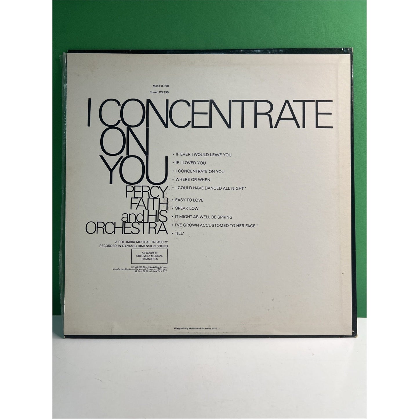 Lot of 2 PERCY FAITH & HIS ORCHESTRA Jet Plane & I Concentrate On You LP Record