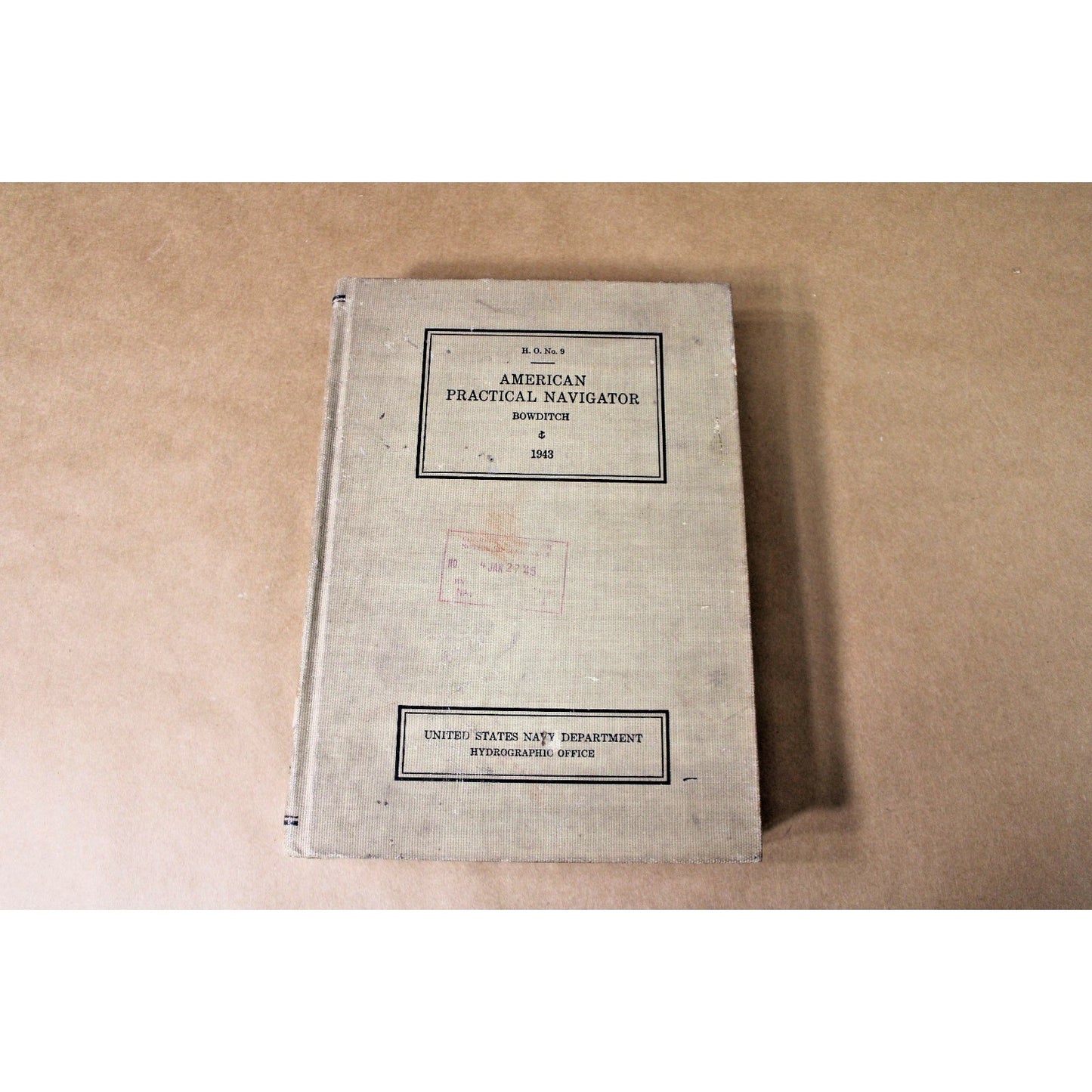 1943 American Practical Navigator No 9 Bowditch US Navy Ship Pilot WWII Era