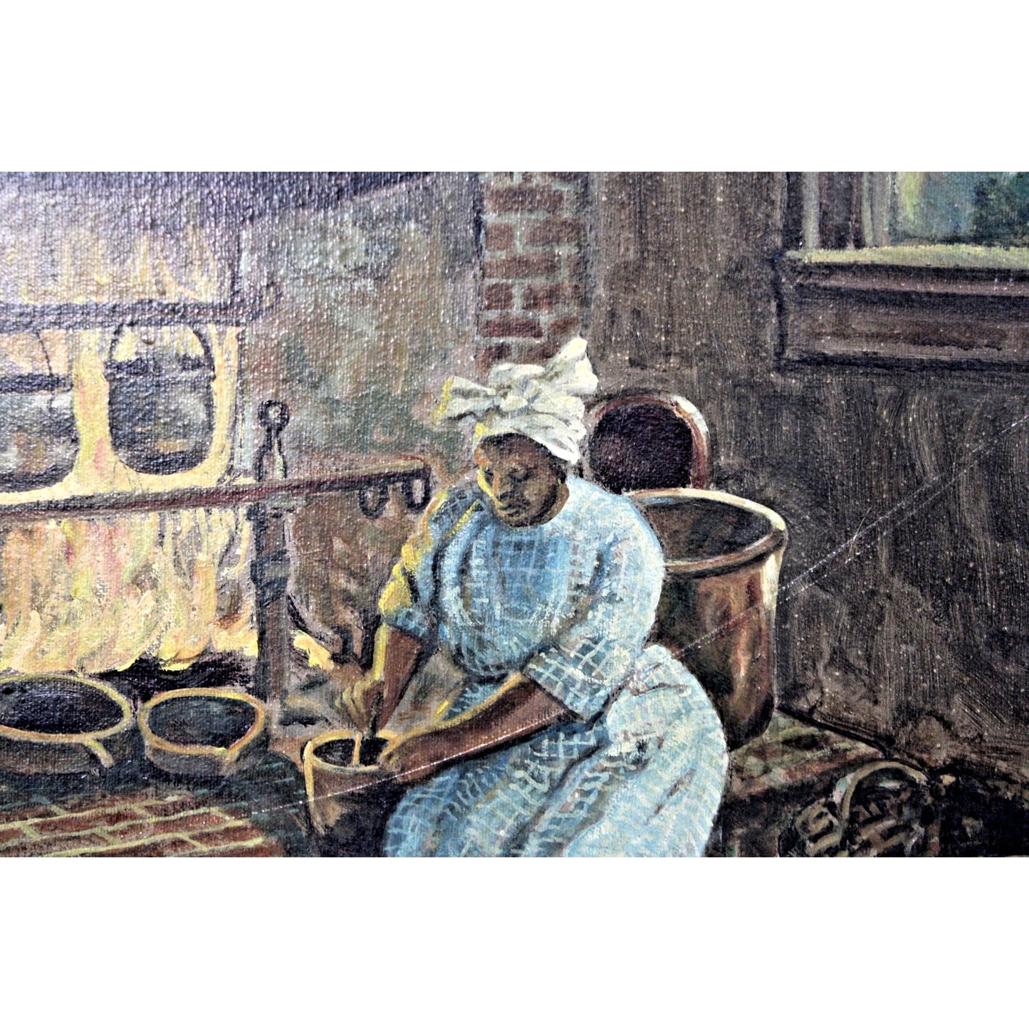 "Creole Cook" Oil on Canvas by Ralph Andrews Richards, 1992, Mobile, AL 24"x20"