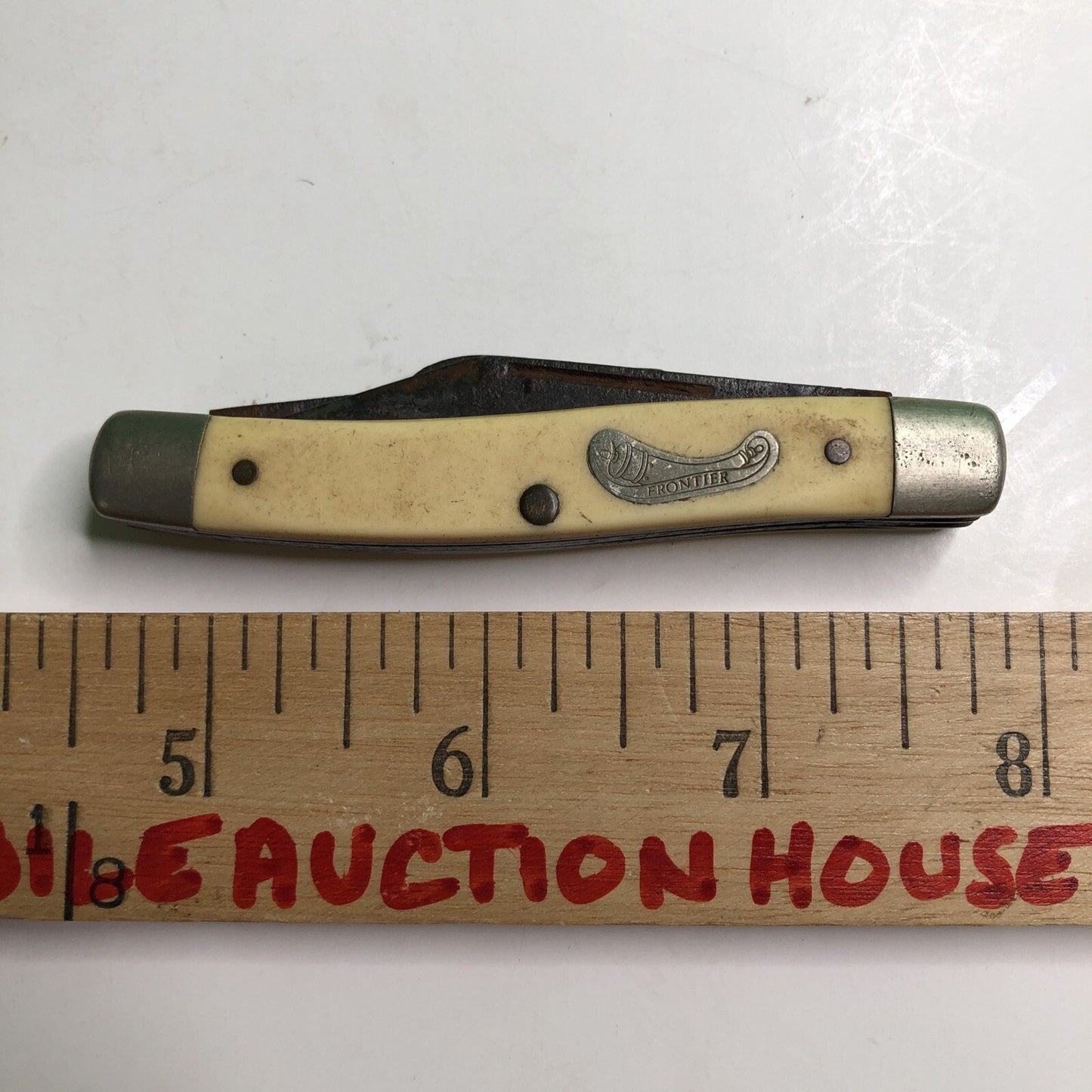 FRONTIER Knife USA By Imperial 1970s Medium Stockman Carbon Steel Blades
