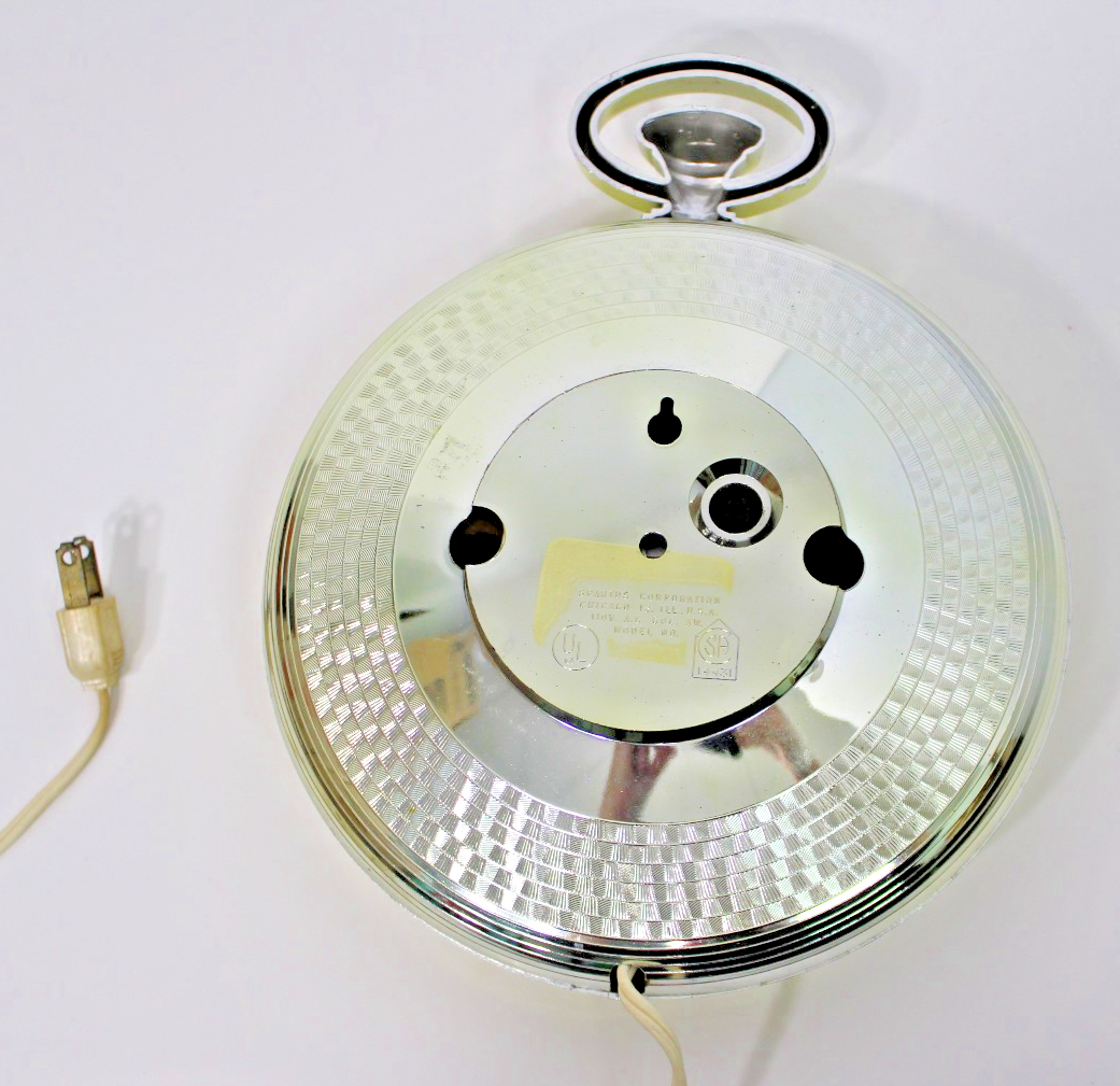 Vintage 1960s Spartus Electric Wall Clock, Bar Open/ Closed, Retro Man Cave