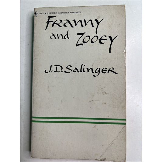 Franny and Zooey by J.D. Salinger, 1985 Bantam Paperback Vintage Books