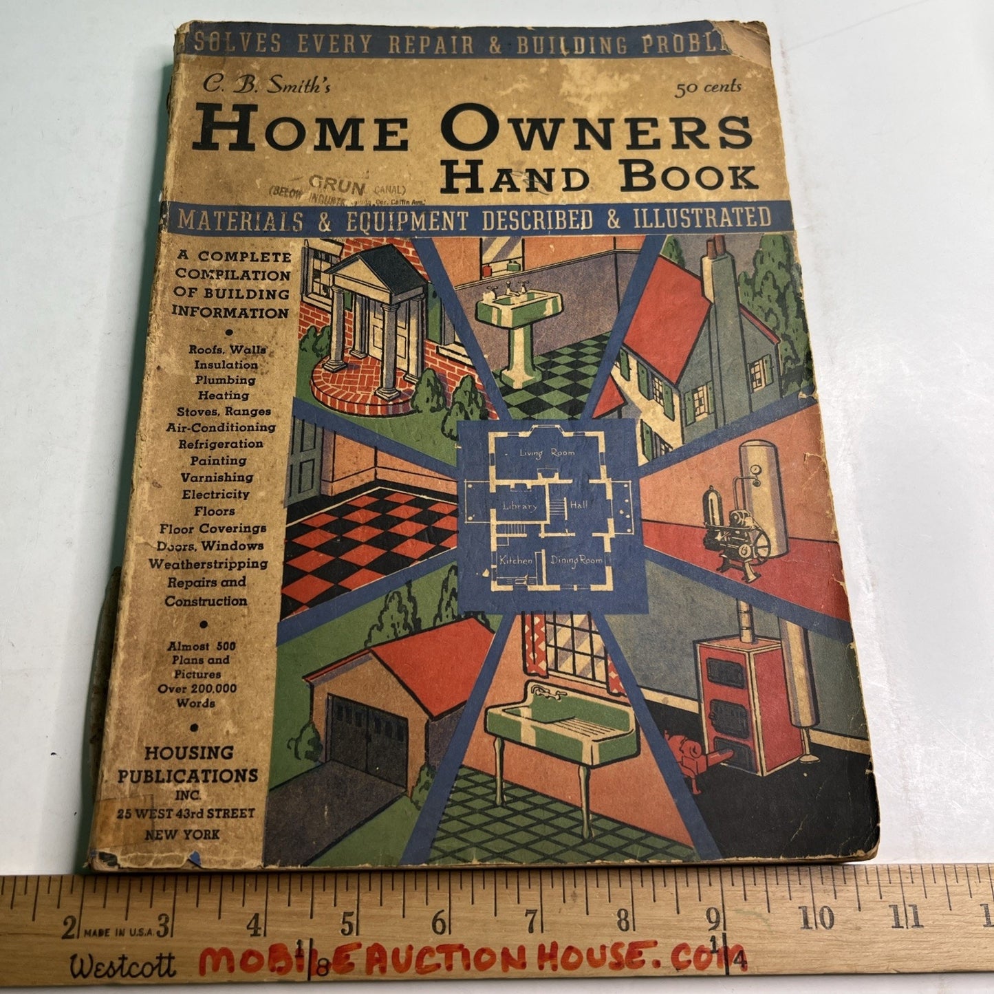 1935 C B Smith's HOME OWNERS HAND BOOK 256 Pages PB House Repair Maintenance