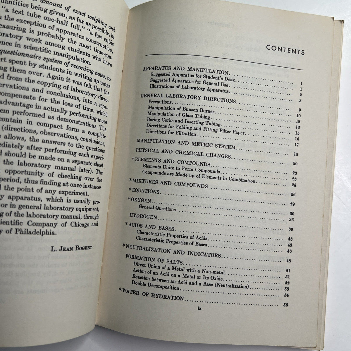 Vintage 1952 Labratory Manual of Chemistry by L. Jean Bogert PB Illustrated