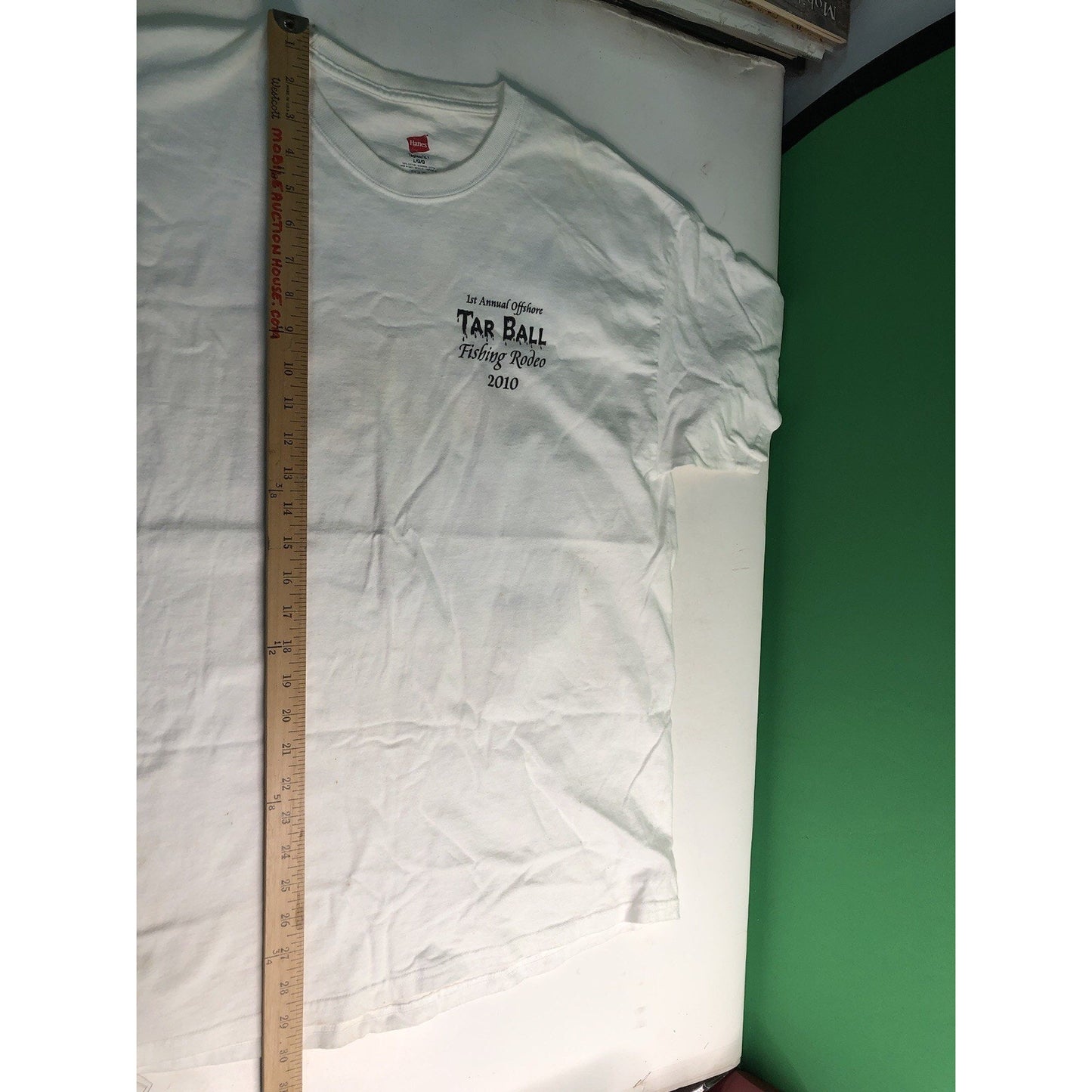2010 Offshore Tar Ball Fishing Rodeo TSHIRT Size L BP British Petroleum FL AL MS