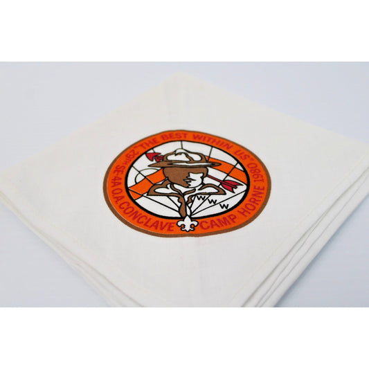 Vintage BSA Scouts Neckerchief Camp Horne 1980 29th SE-4A O.A.Conclave