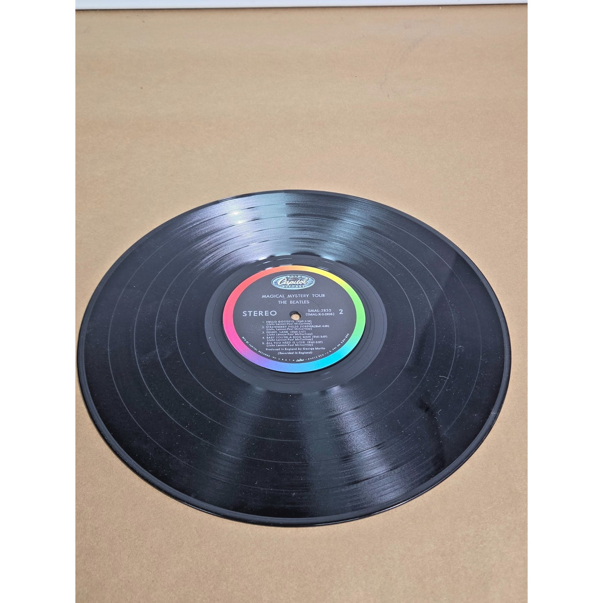 Vintage Beatles Magical Mystery Tour LP Rainbow Label+1969 Paul is Dead Clipping