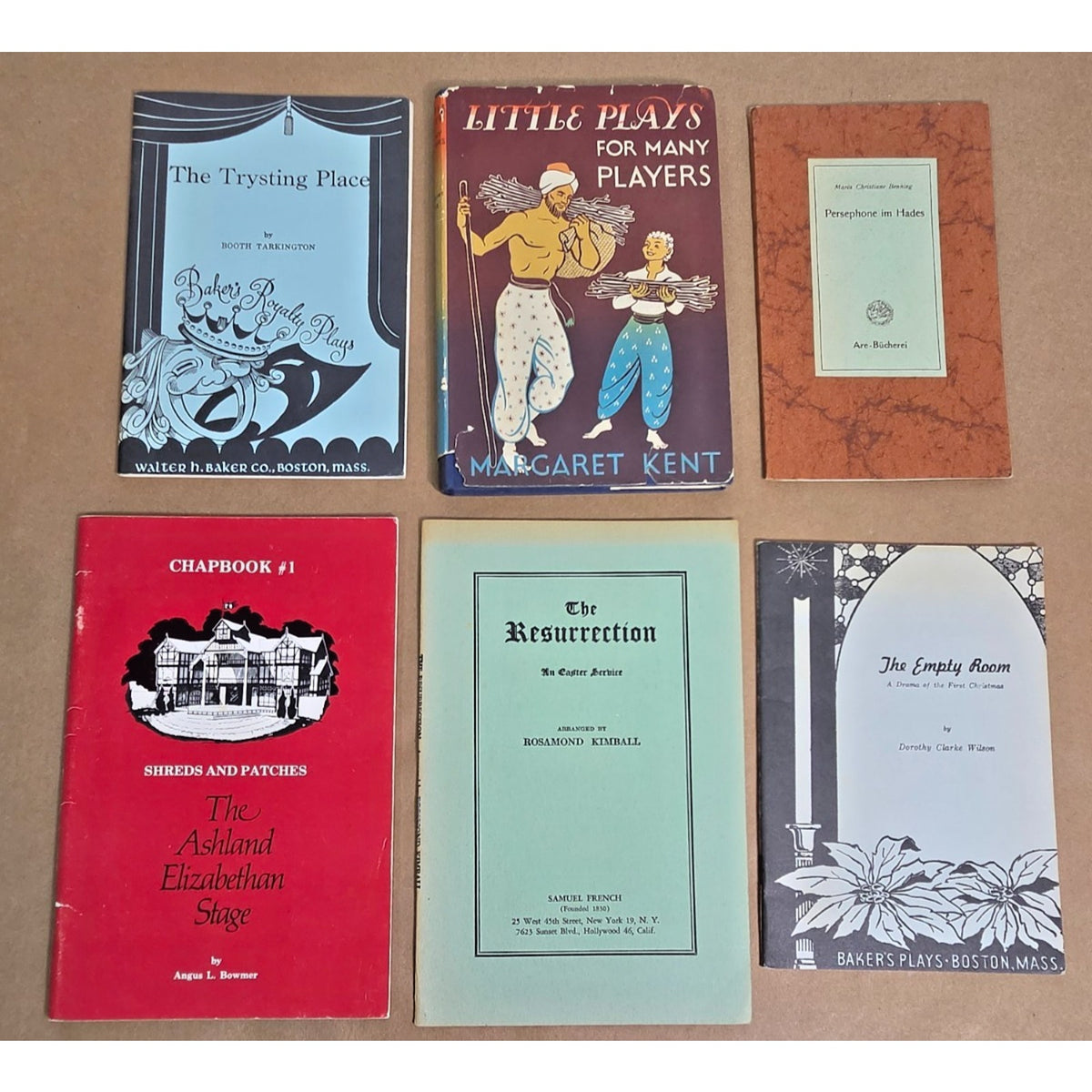 Vintage Play Script & Chapbook Lot - Booth Tarkington, Samuel French, OSF
