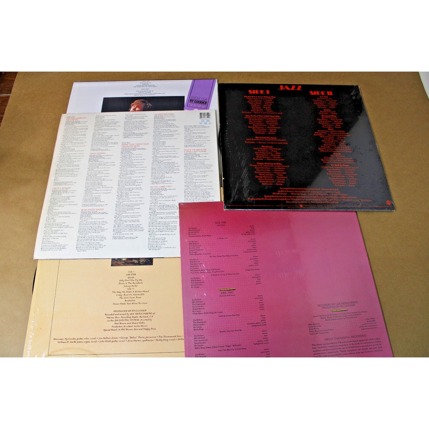 5 Records Collection, Ry Cooder, Slide Guitar Genius, Pristine Vinyl