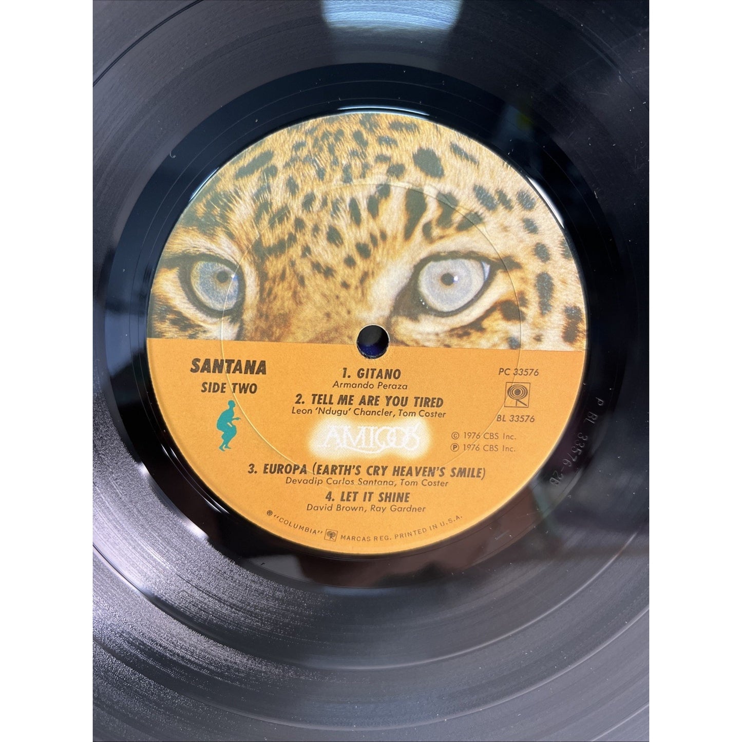Santana "Amigos" LP Vinyl Record Gatefold Album 1976 CBS