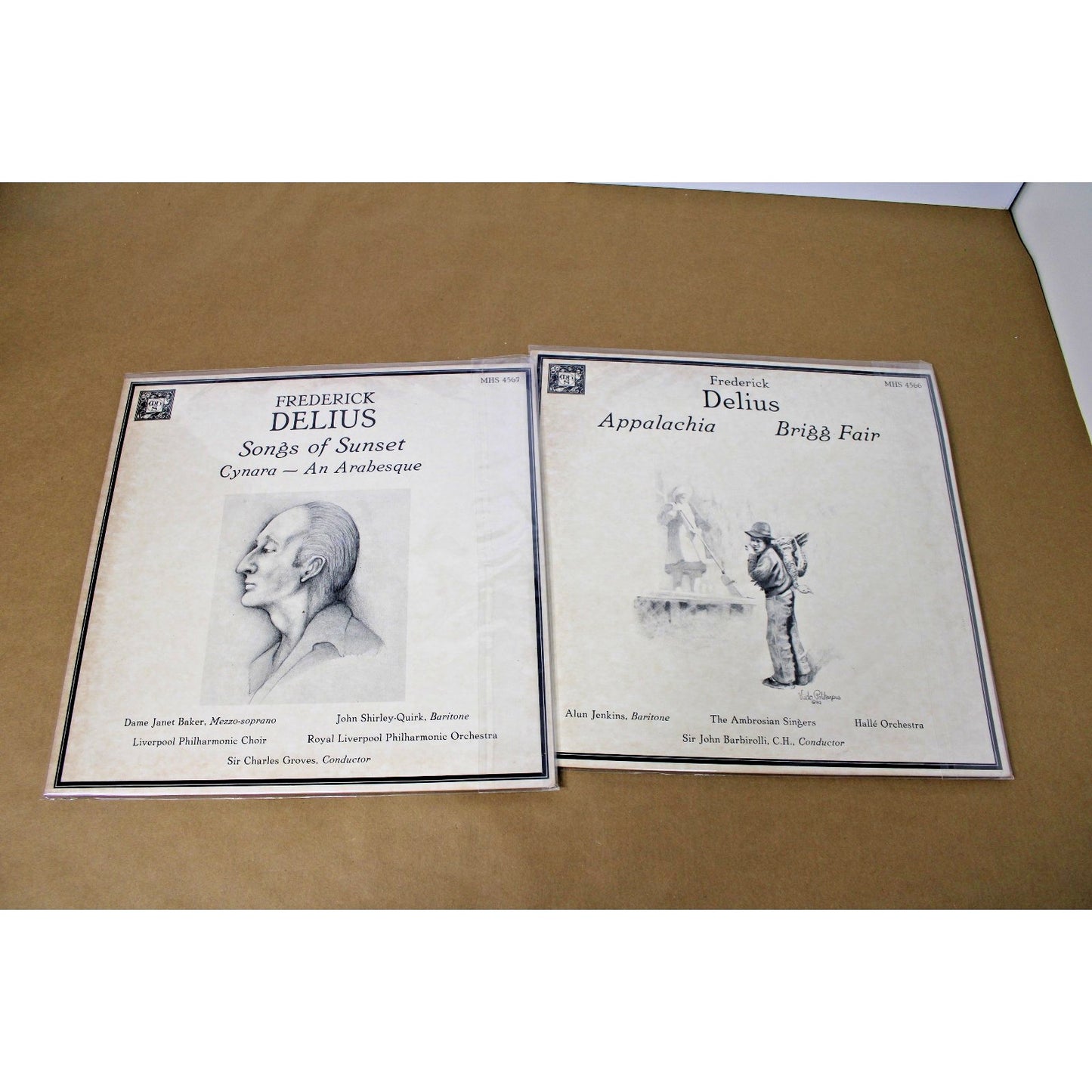 Fredrick Delius 2 Album Lot: Songs of Sunset, Appalachia/ Brigg Fair- Near Mint!