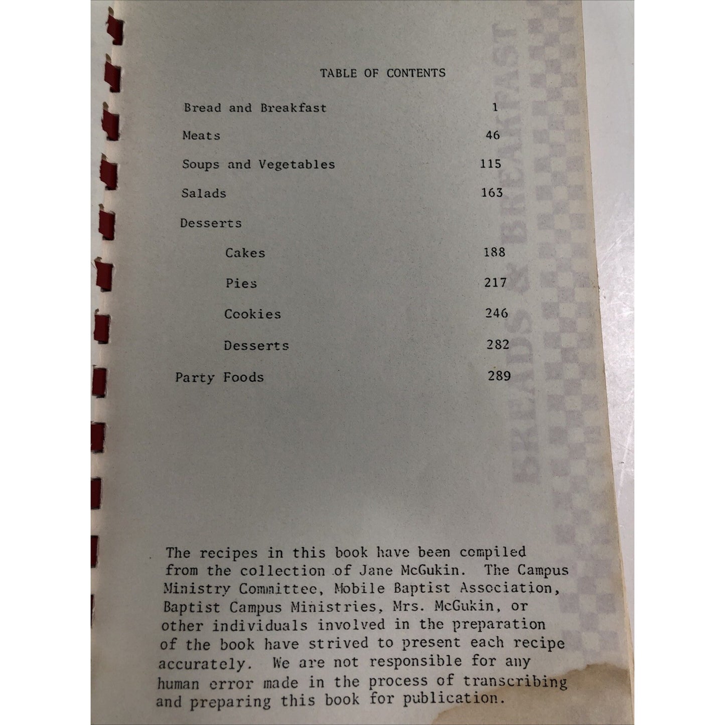 1988 Fixin’s From Jane’s Kitchen USA Mobile Alabama Campus Cookbook SIGNED